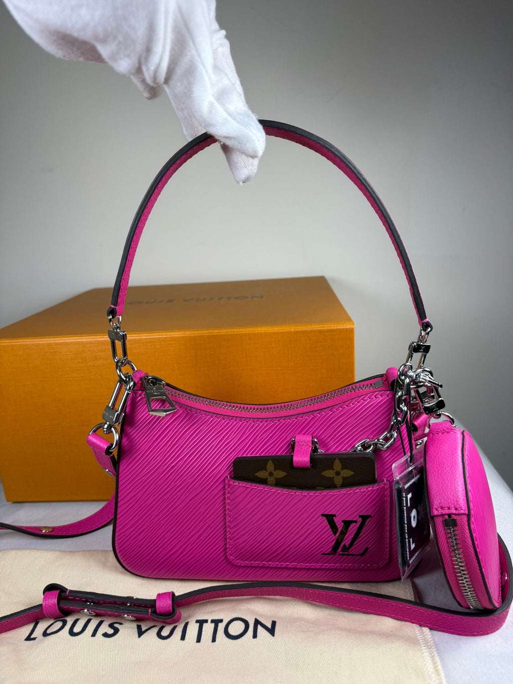 Louis Vuitton Marellini Pink Epi Leather Crossbody Bag