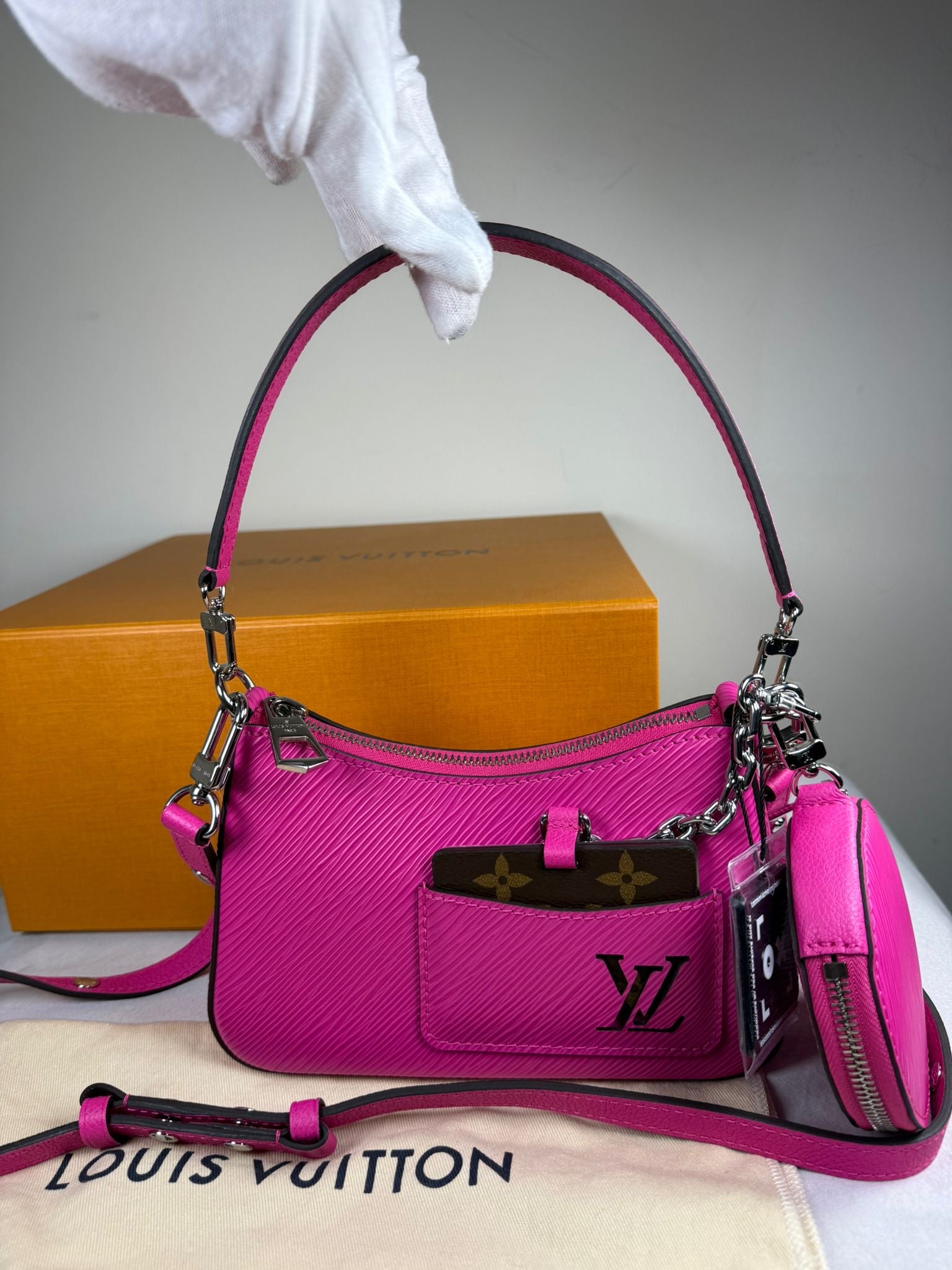 Louis Vuitton Marellini Pink Epi Leather Crossbody Bag