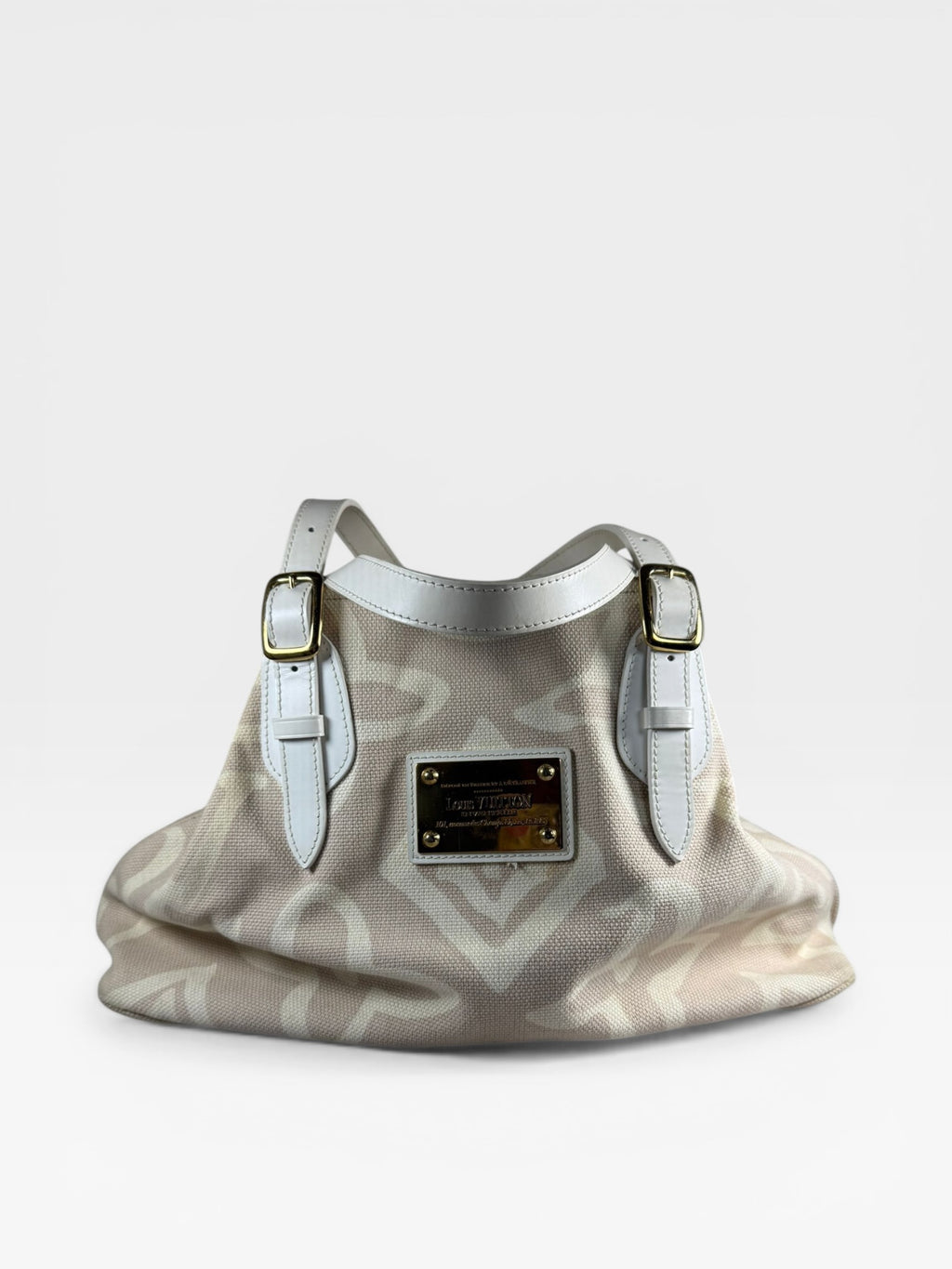 Louis Vuitton Tahitienne PM Hobo Bag – Cream / White Leather – Gold Hardware
