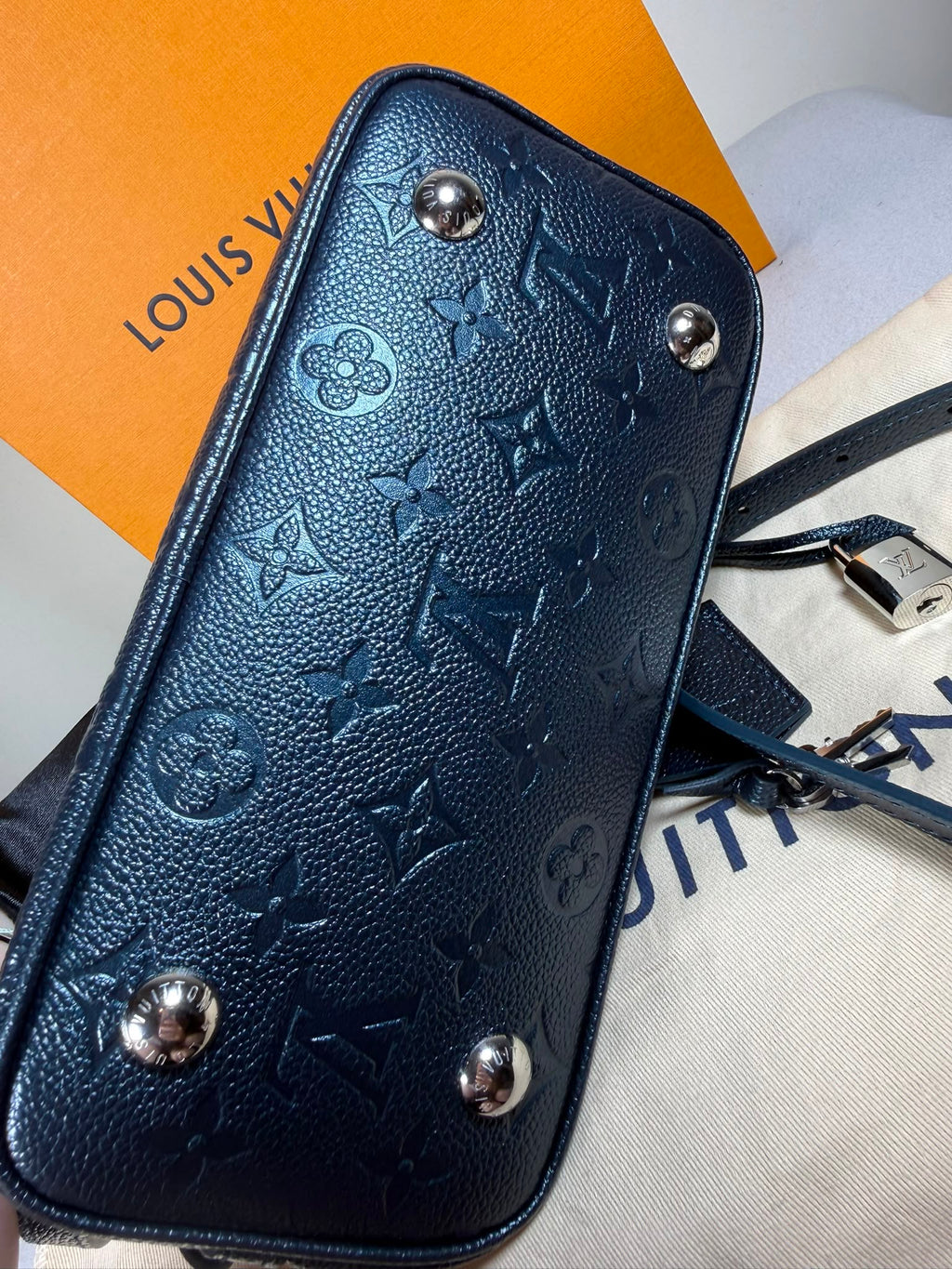 Louis Vuitton Alma BB Monogram Empreinte Leather – Black – Full Set