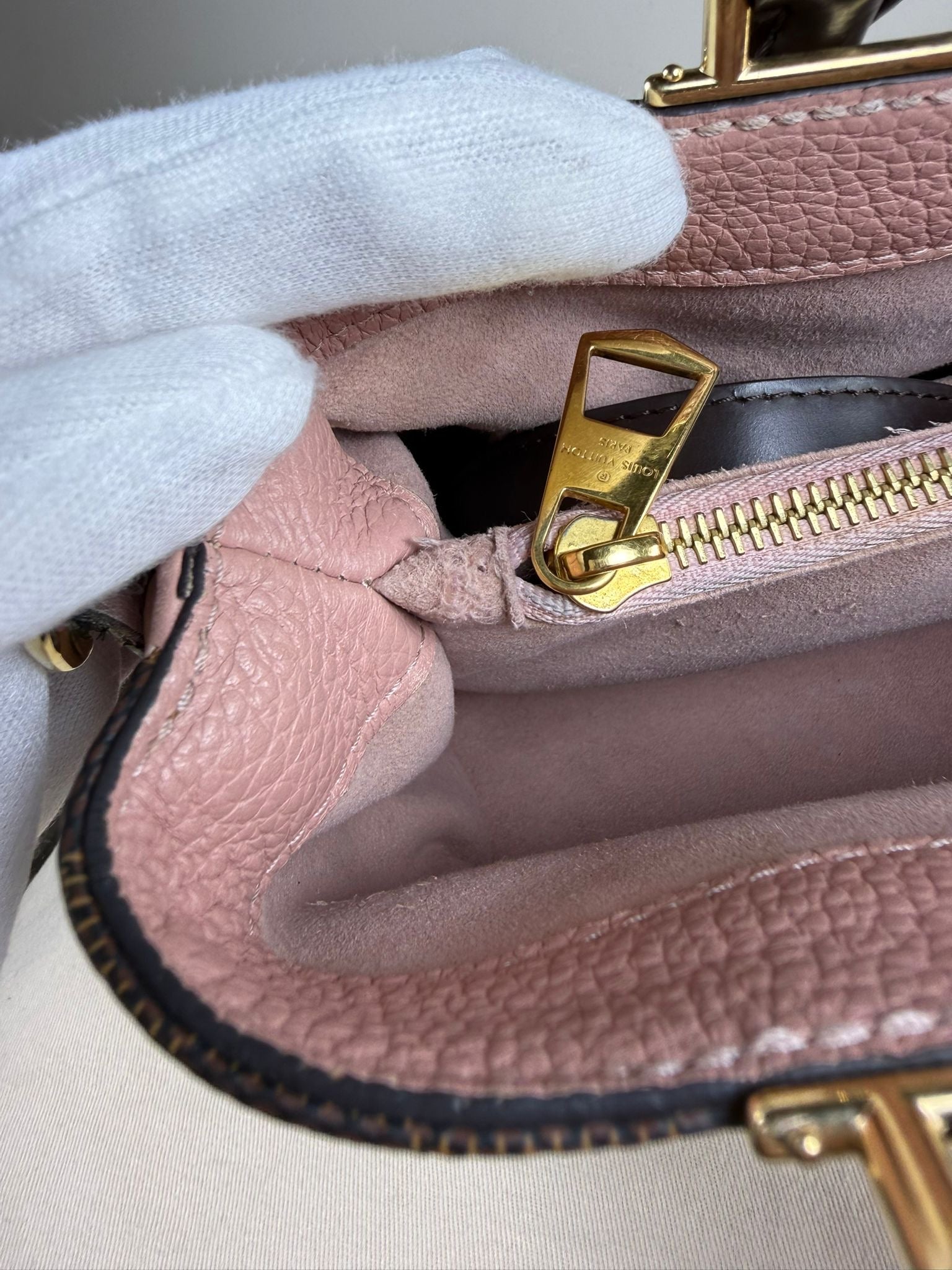 Louis Vuitton Brittany Damier Ebene Shoulder Bag – Magnolia Pink – Crossbody
