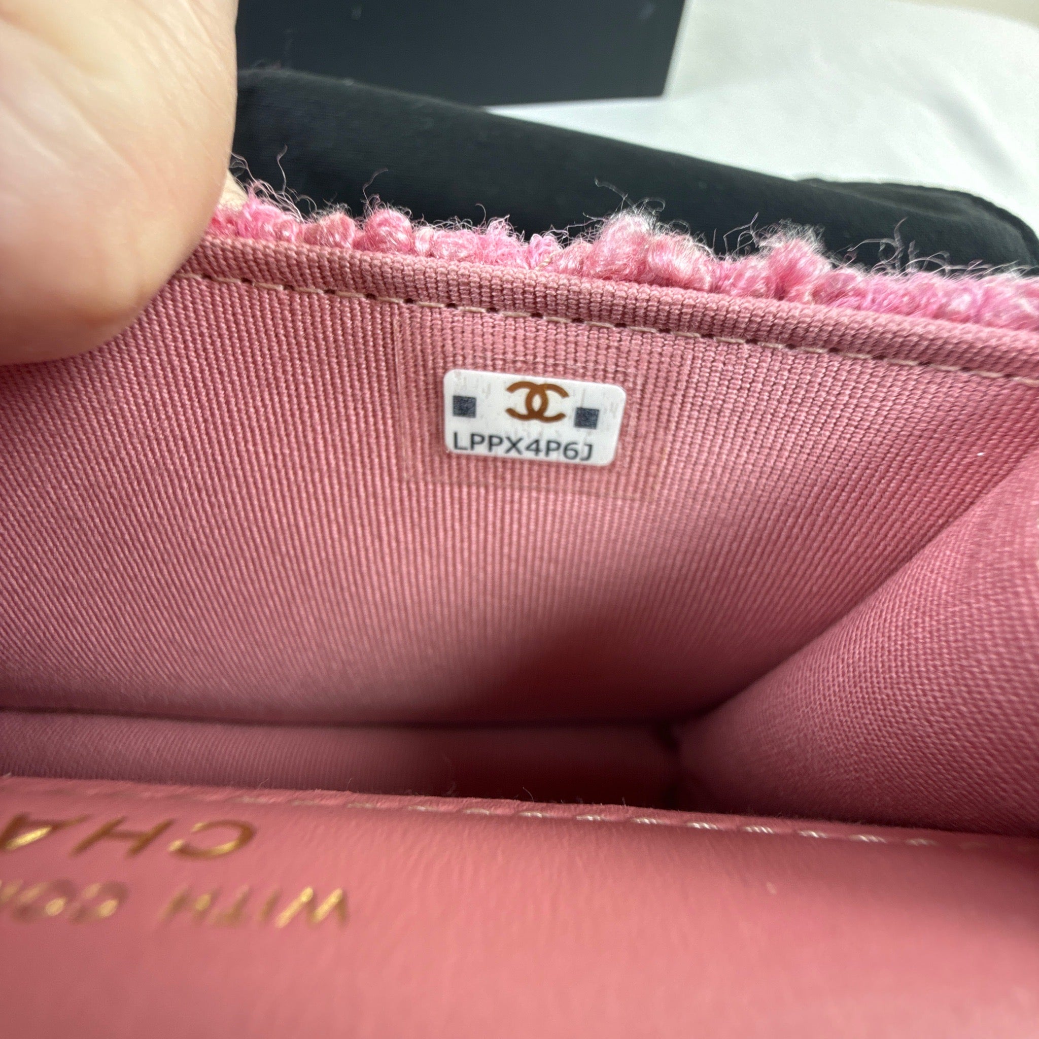 Chanel Pink Mini Tweed Flap Bag