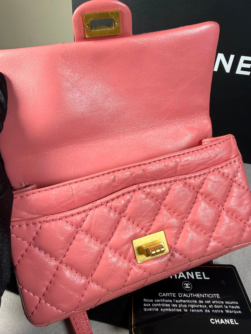 CHANEL Pink Quilted Leather Waist Bag / Belt Bag