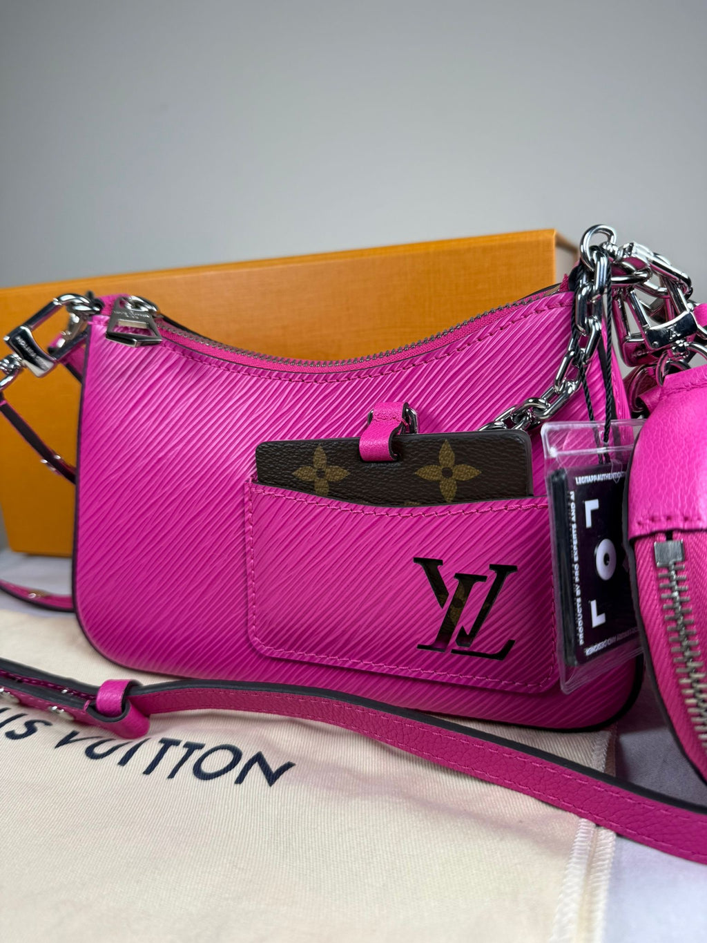 Louis Vuitton Marellini Pink Epi Leather Crossbody Bag