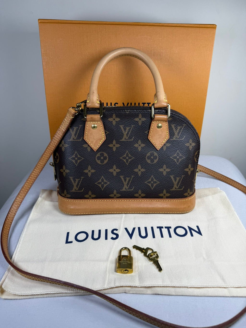 Louis Vuitton Alma BB Monogram Canvas Crossbody Bag
