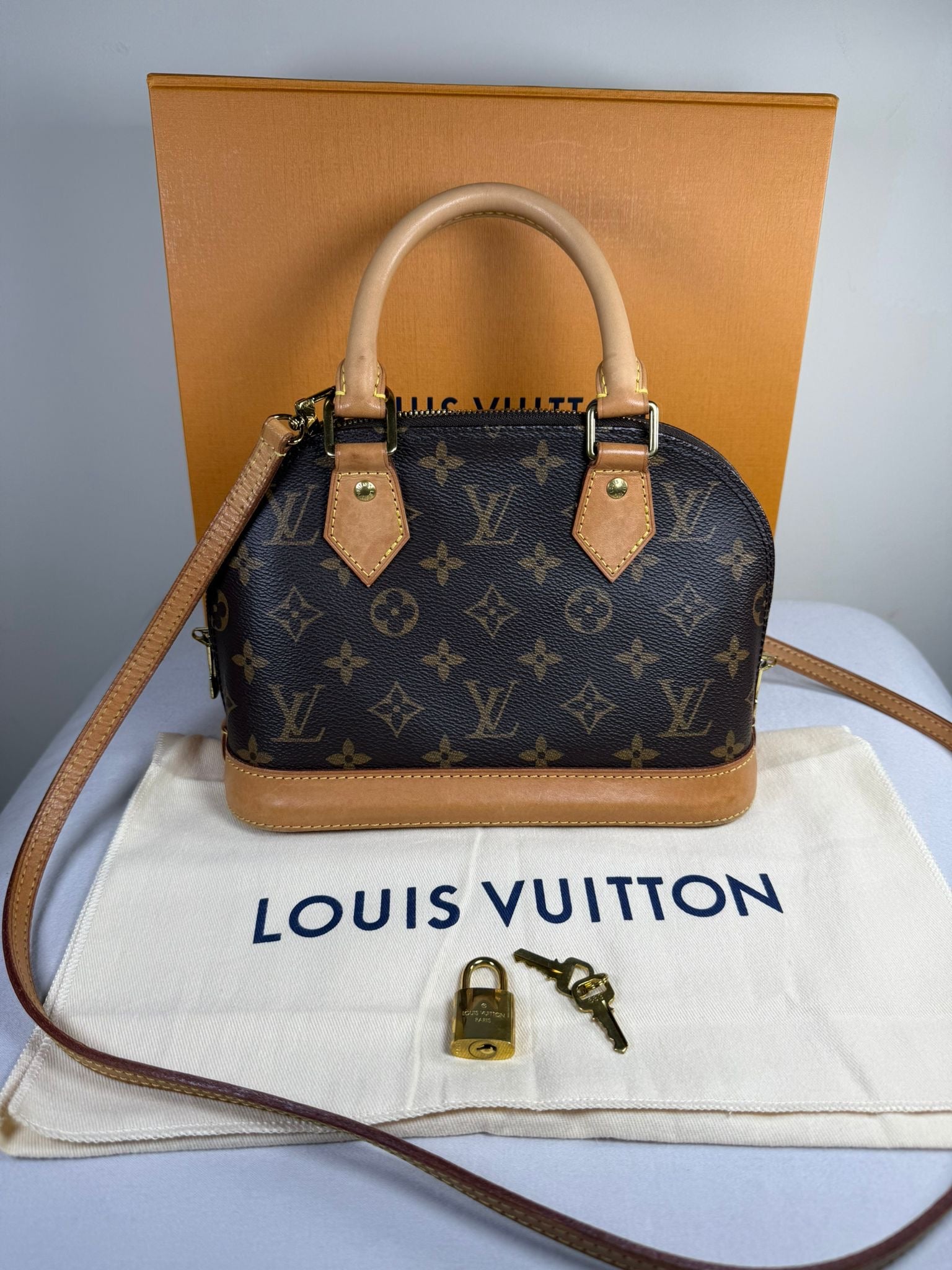 Louis Vuitton Alma BB Monogram Canvas Crossbody Bag