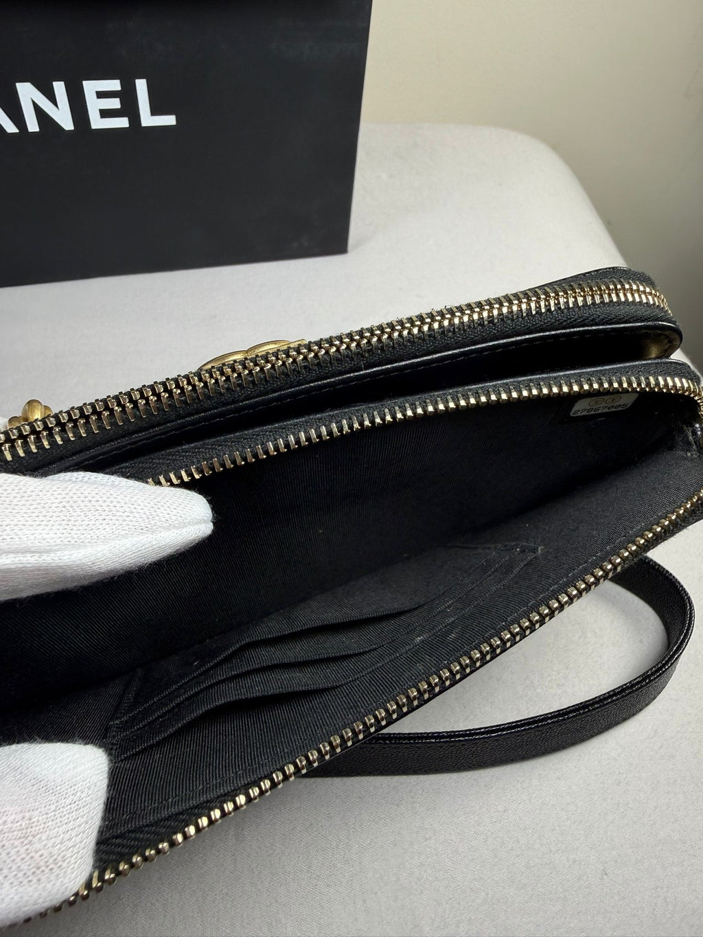 Chanel Boy WOC (Wallet On Chain) – Black Caviar Leather