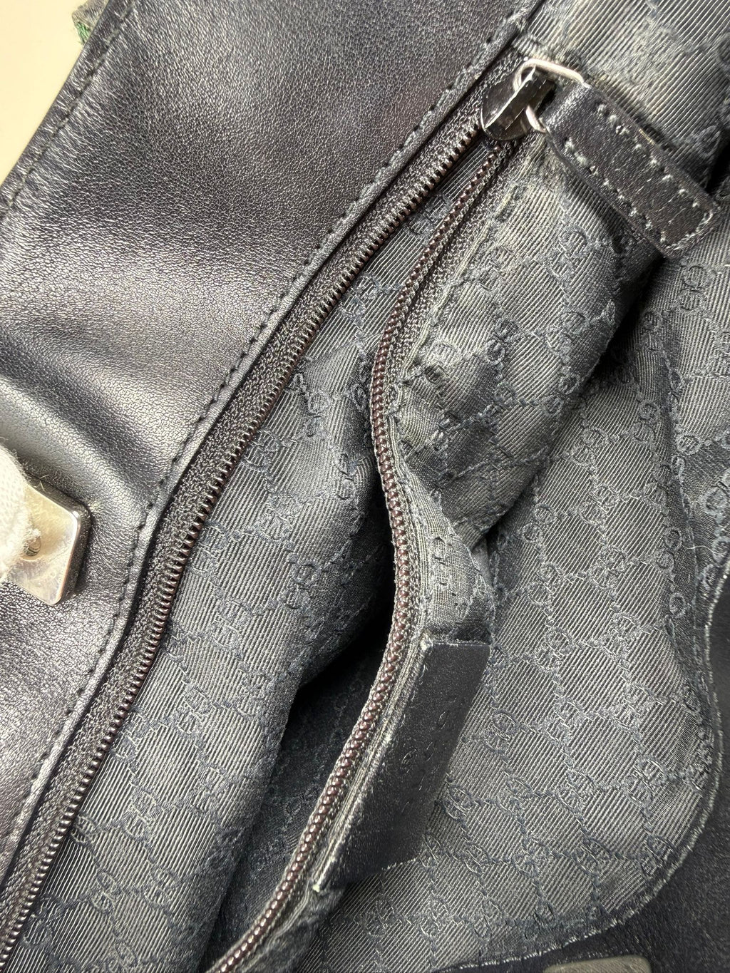 Gucci Web Stripe Denim Tote