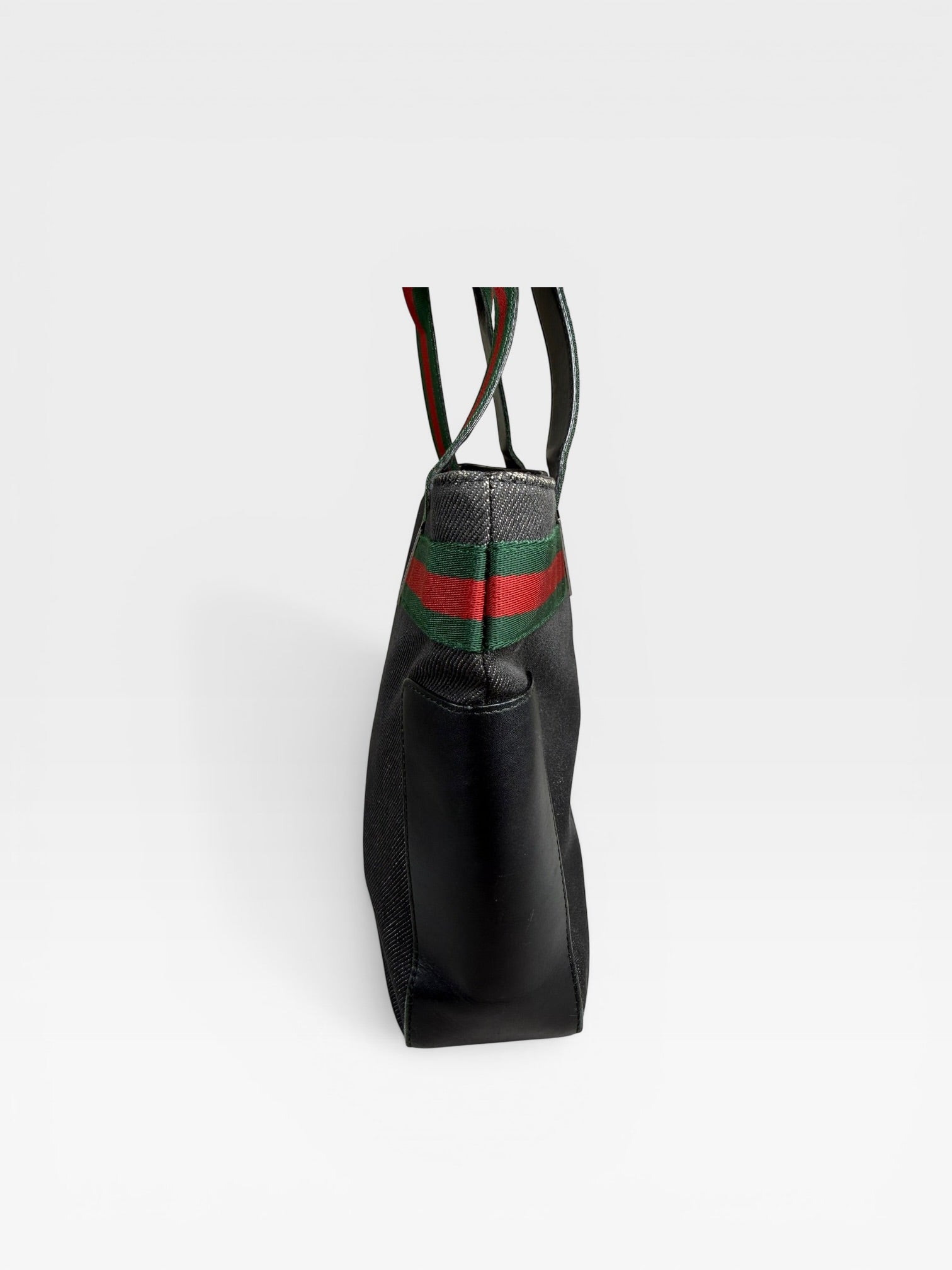 Gucci Web Stripe Denim Tote