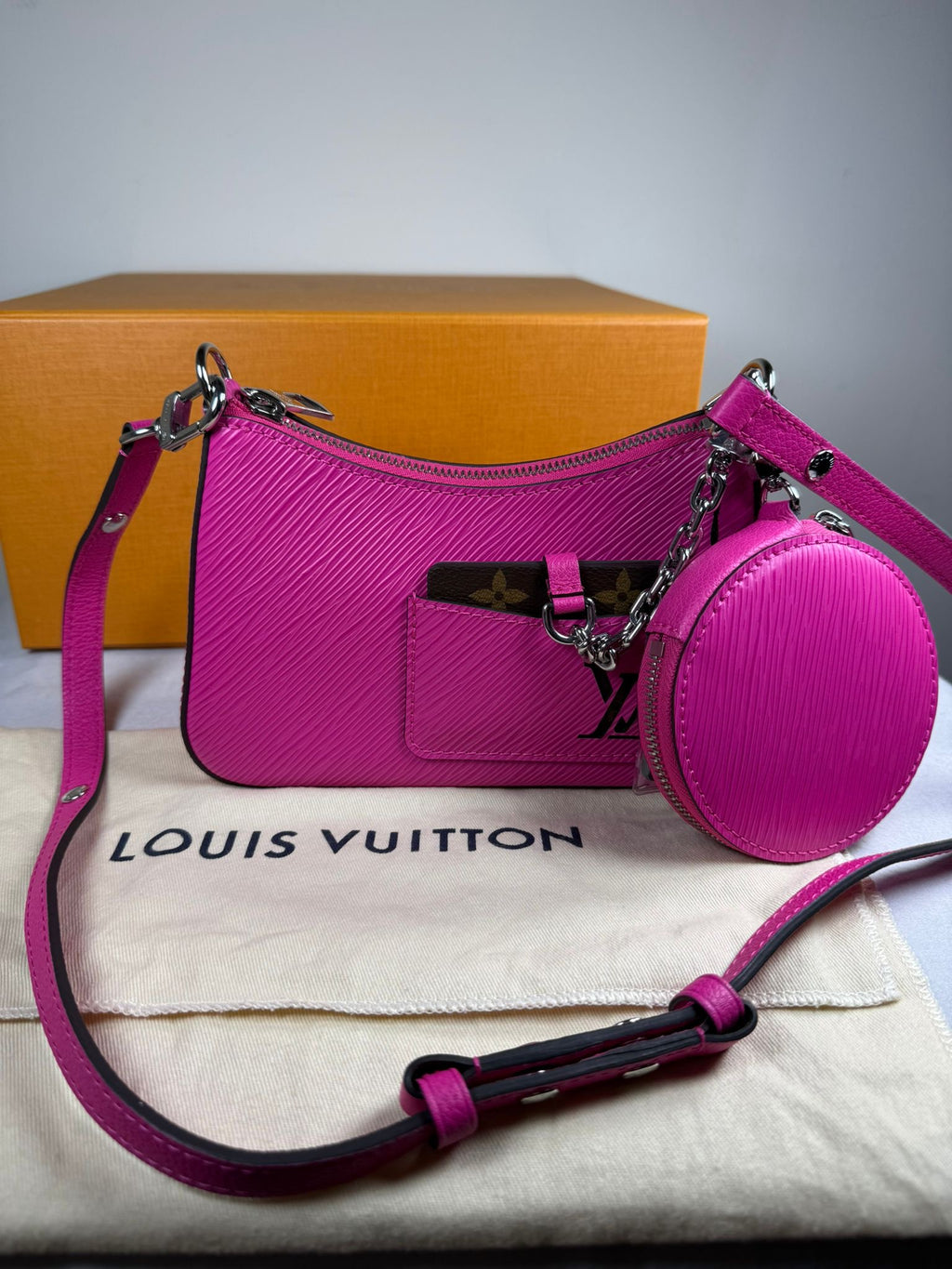 Louis Vuitton Marellini Pink Epi Leather Crossbody Bag
