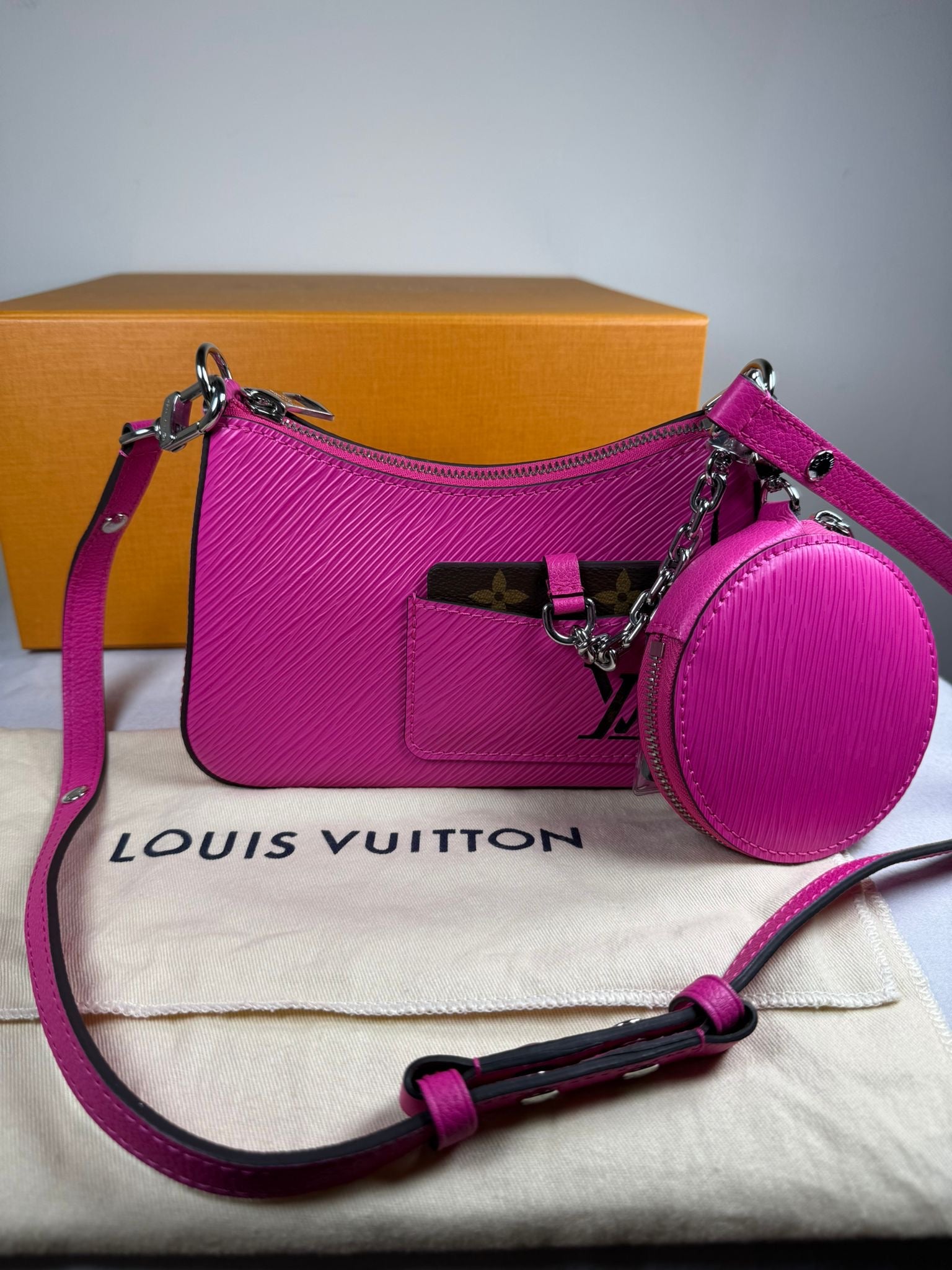 Louis Vuitton Marellini Pink Epi Leather Crossbody Bag