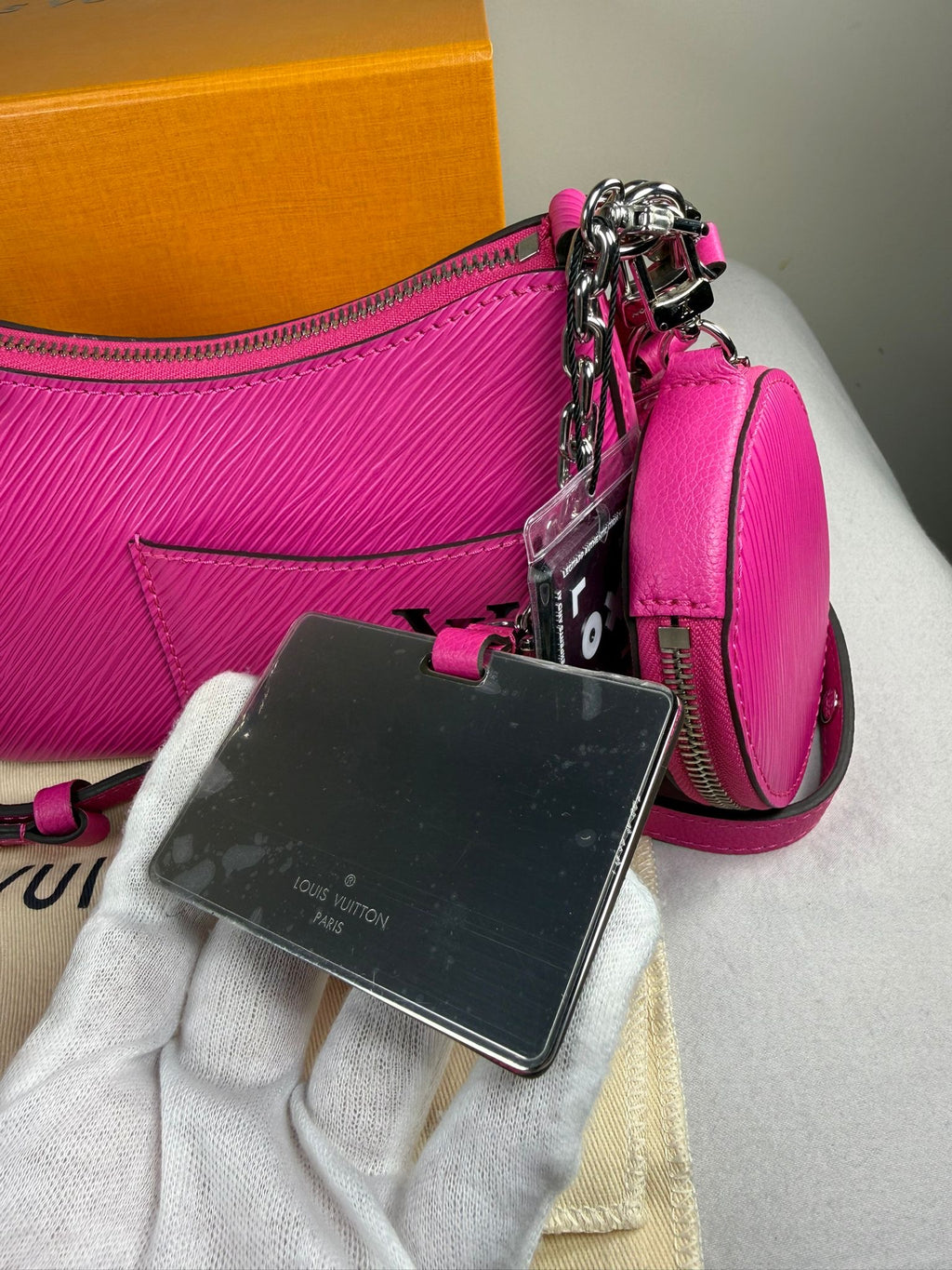 Louis Vuitton Marellini Pink Epi Leather Crossbody Bag