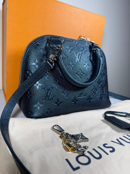 Louis Vuitton Alma BB Monogram Empreinte Leather – Black – Full Set