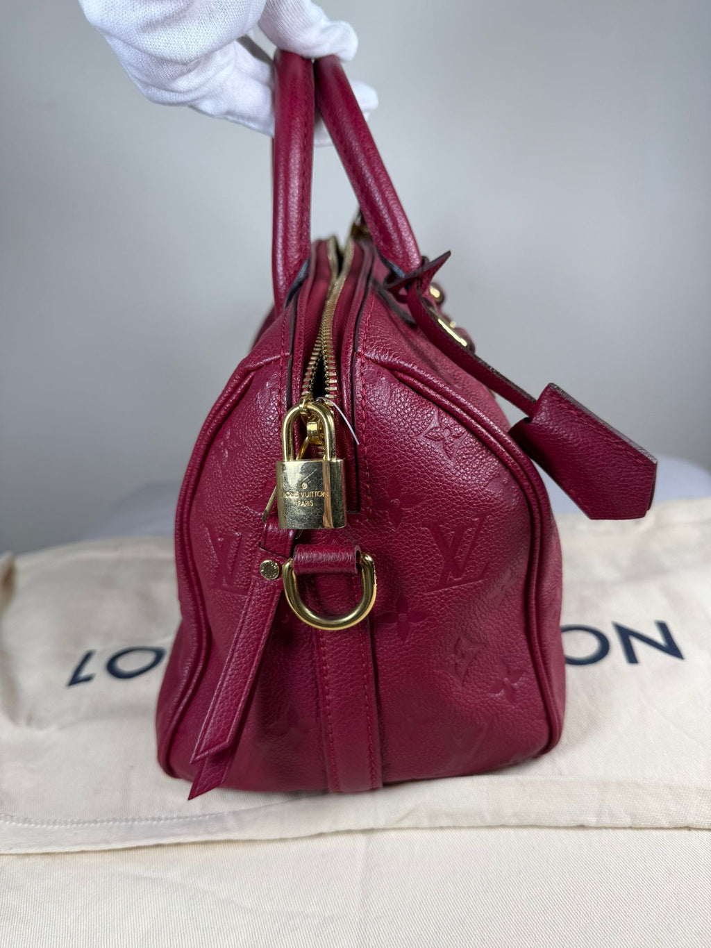 Louis Vuitton Speedy 25 – Empreinte Leather (Deep Red/Bordeaux)