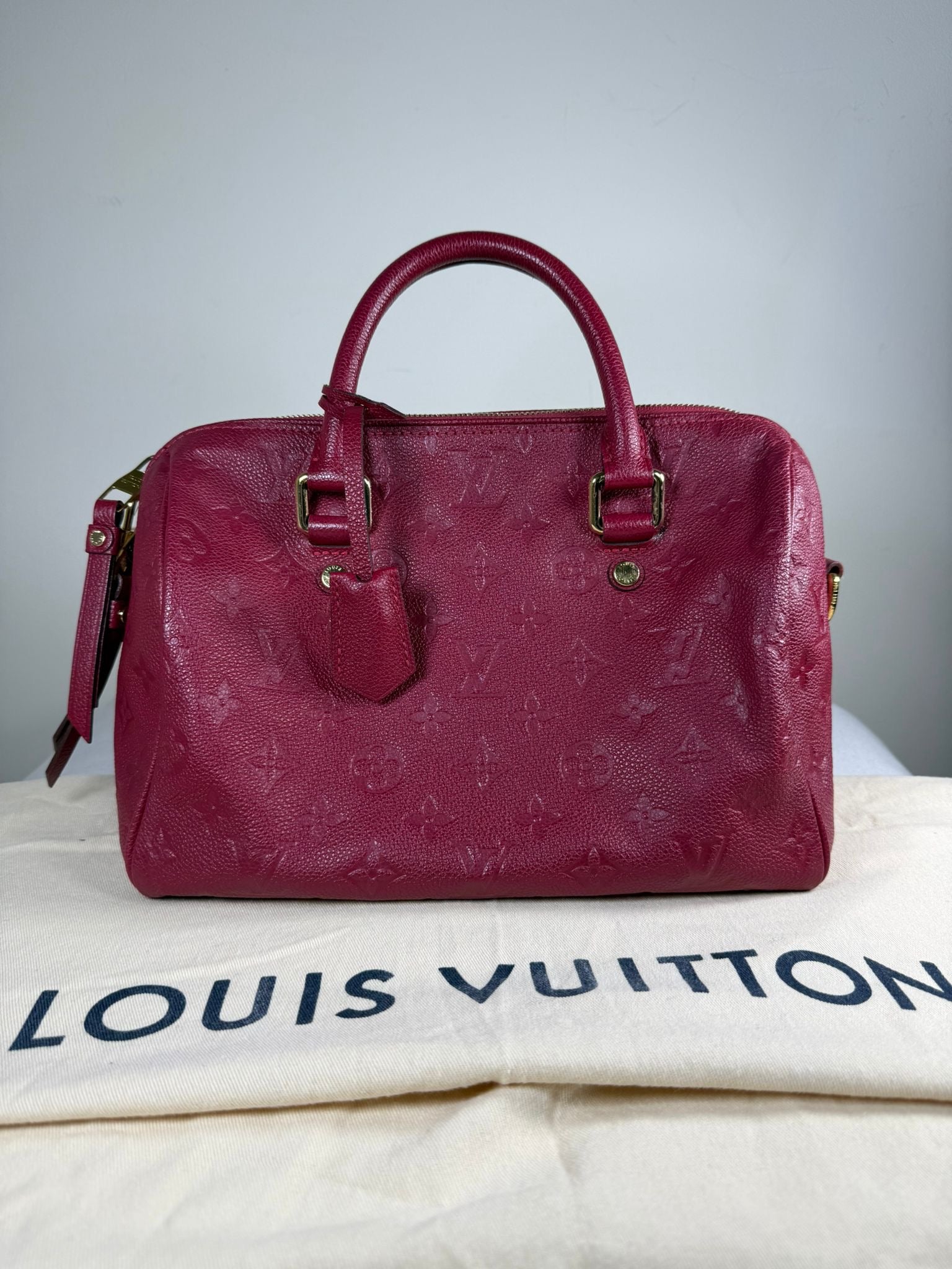 Louis Vuitton Speedy 25 – Empreinte Leather (Deep Red/Bordeaux)