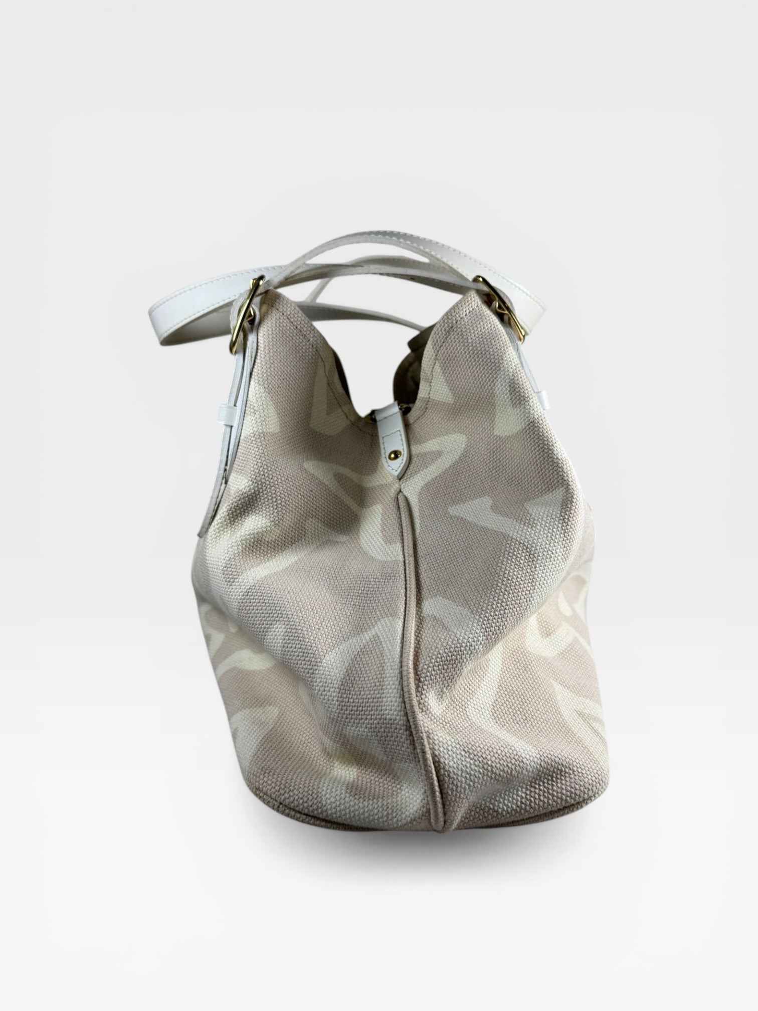 Louis Vuitton Tahitienne PM Hobo Bag – Cream / White Leather – Gold Hardware