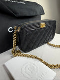 Chanel Boy WOC (Wallet On Chain) – Black Caviar Leather
