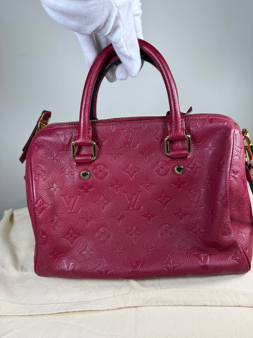Louis Vuitton Speedy 25 – Empreinte Leather (Deep Red/Bordeaux)