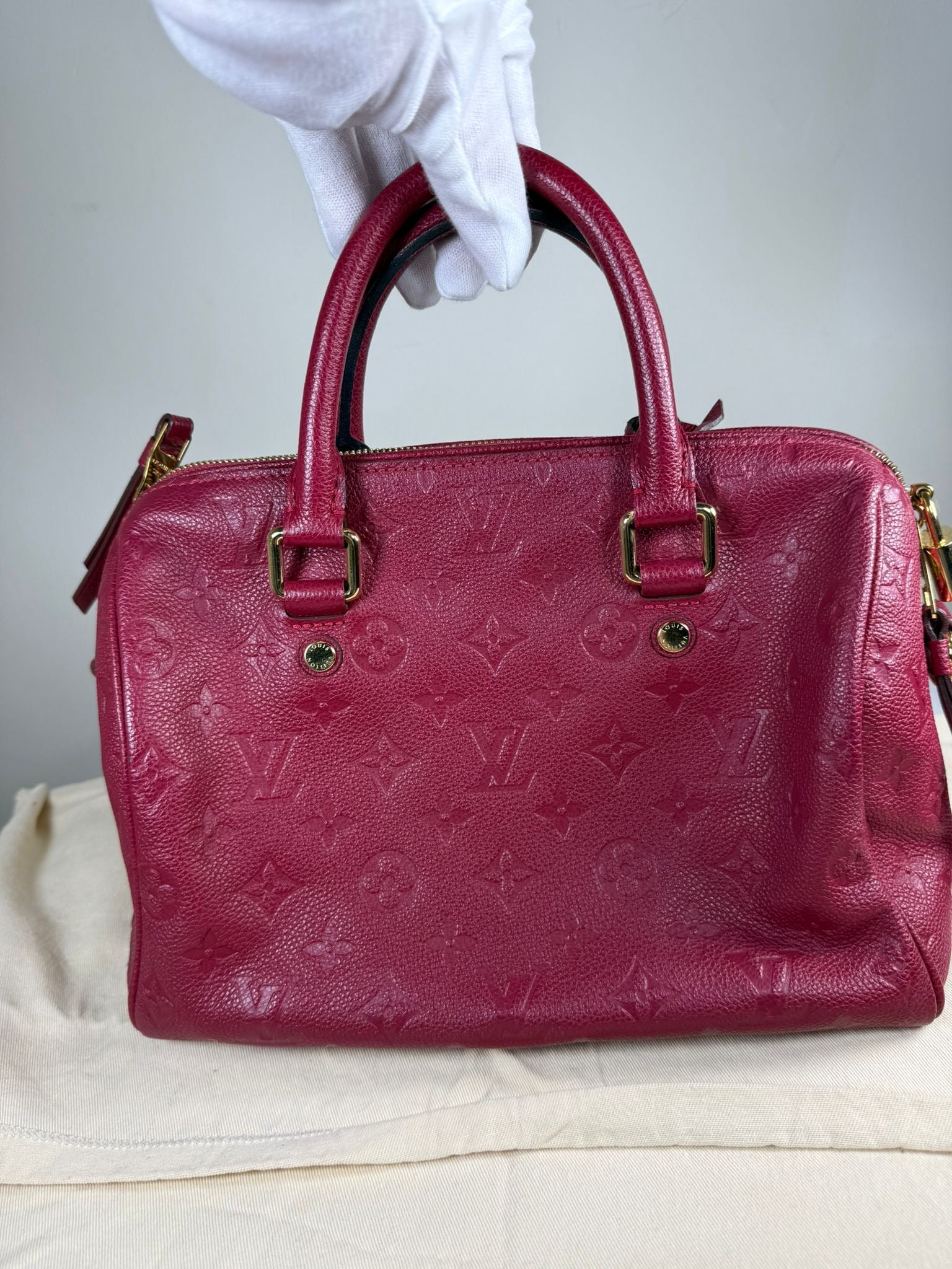 Louis Vuitton Speedy 25 – Empreinte Leather (Deep Red/Bordeaux)