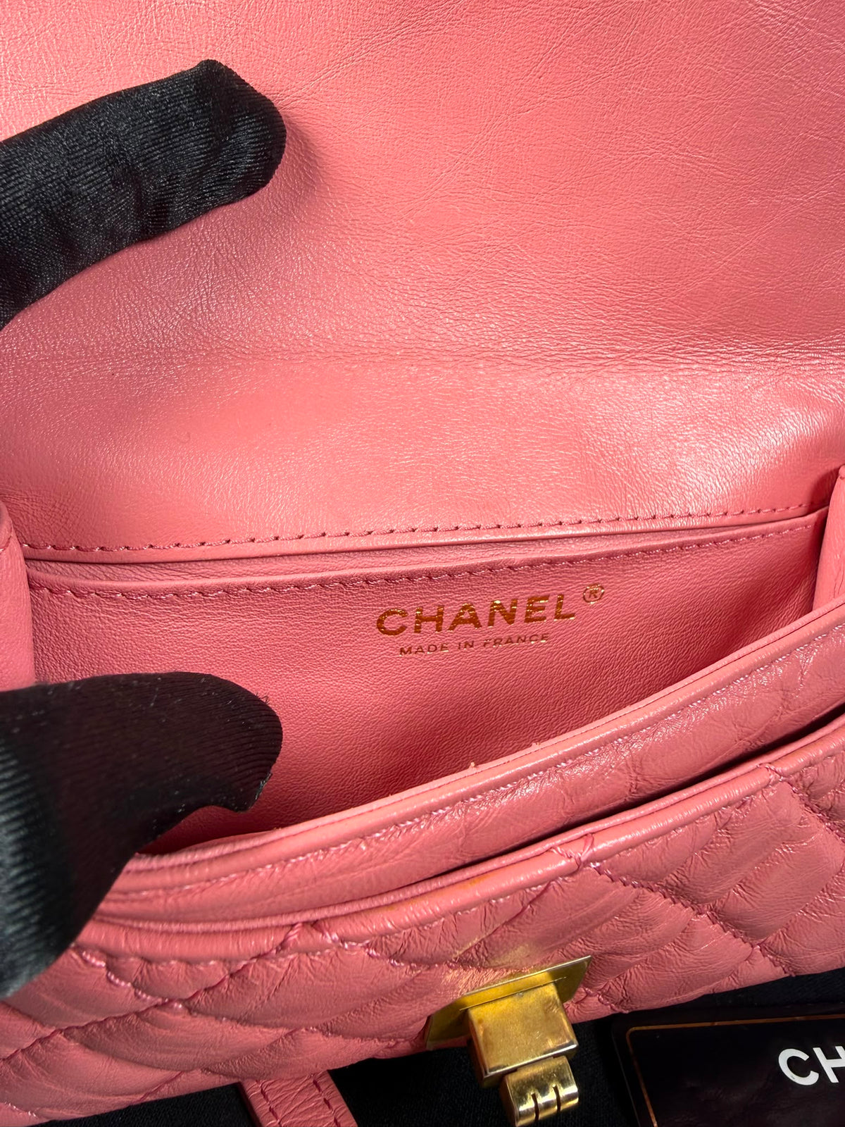 CHANEL Pink Quilted Leather Waist Bag / Belt Bag
