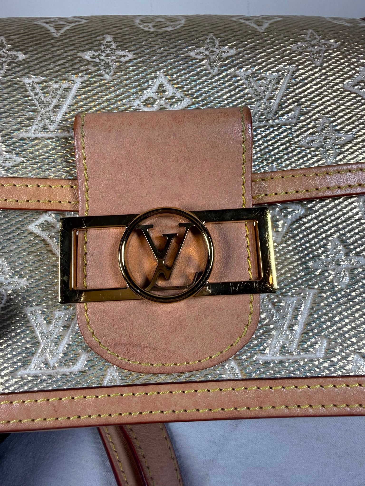 Louis Vuitton Dauphine Mini – Monogram Metallic Canvas – Gold Hardware