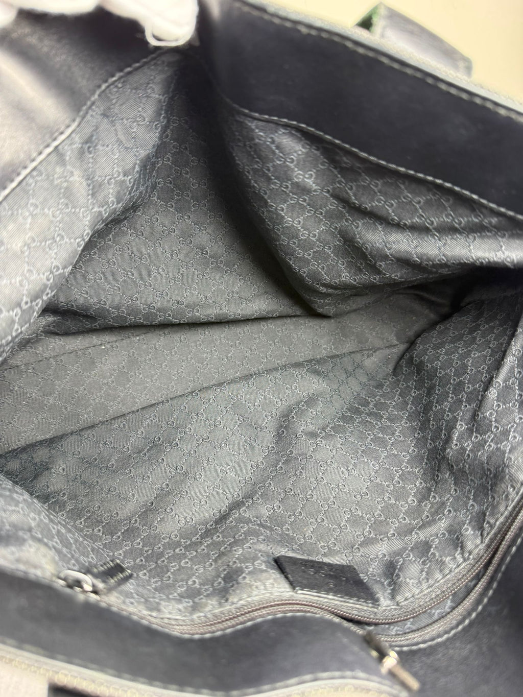 Gucci Web Stripe Denim Tote