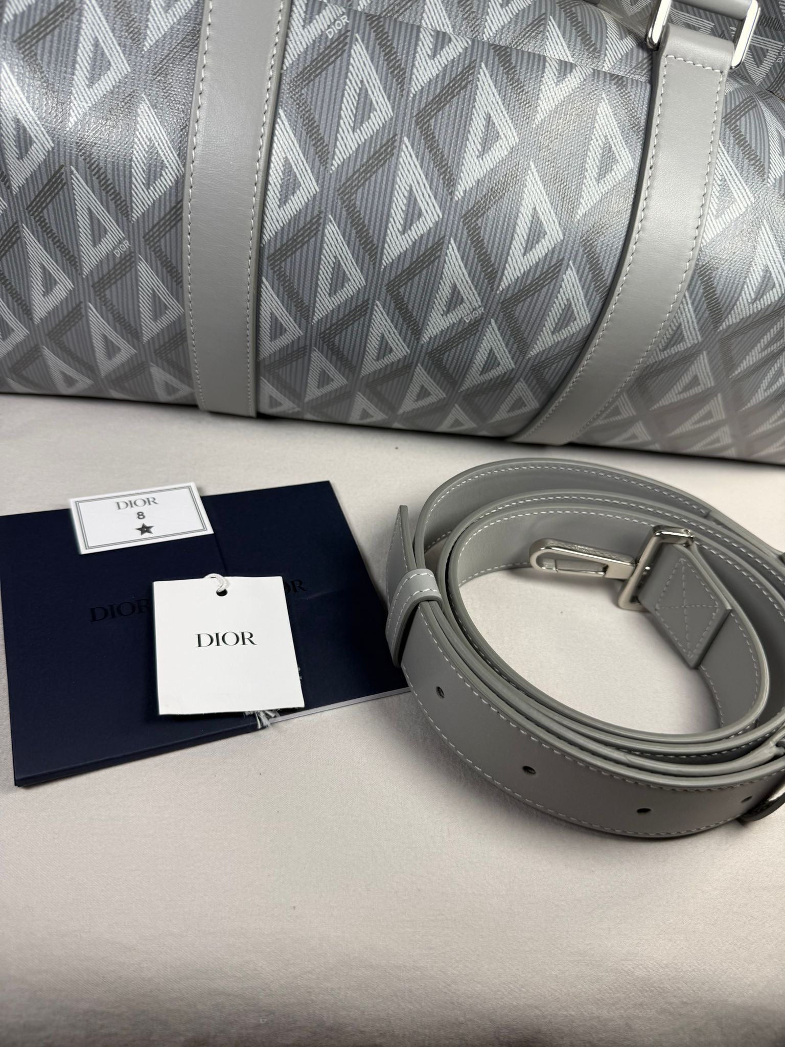 Dior Lingot Weekender Bag – Grey Oblique Canvas