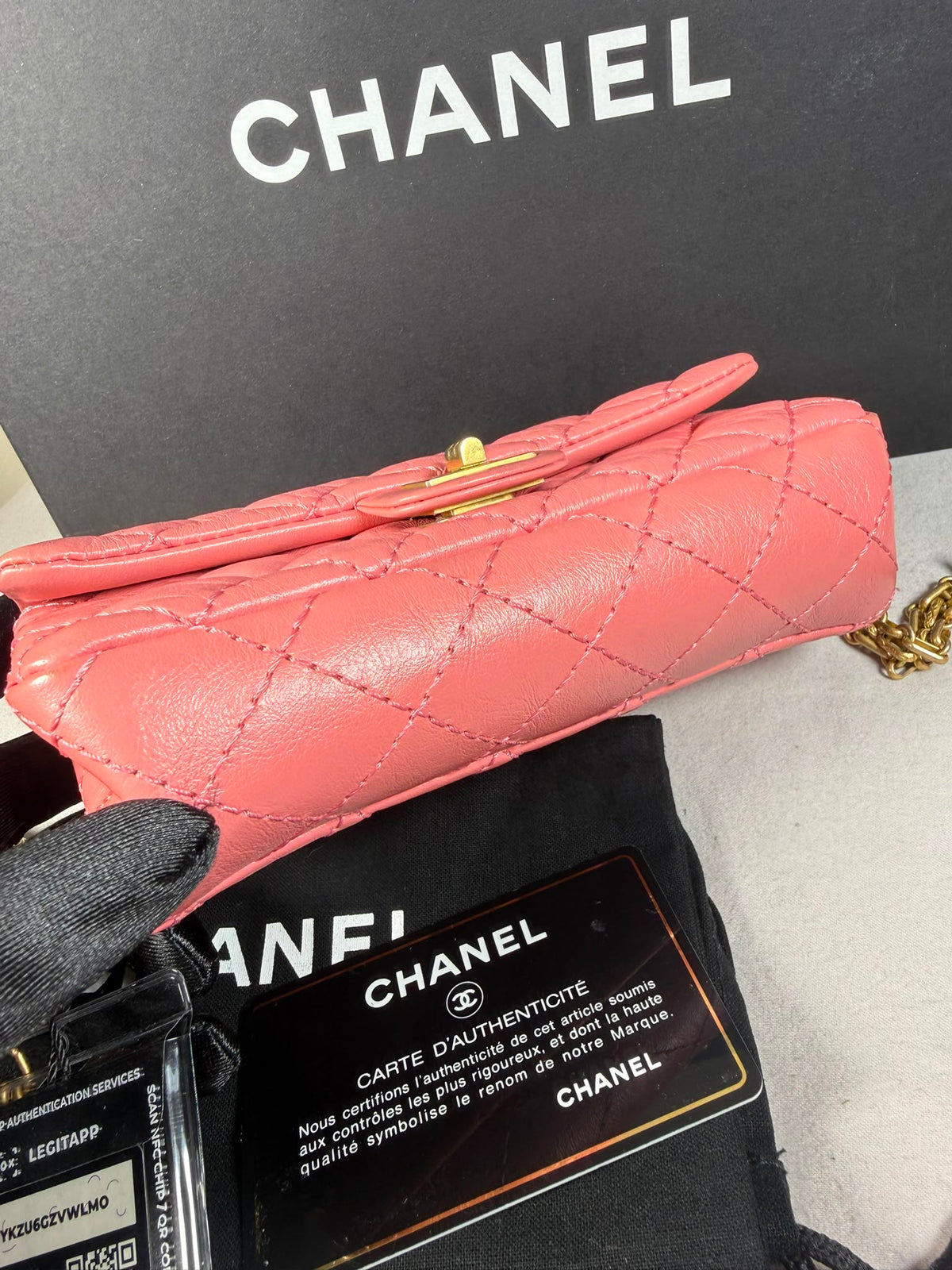 CHANEL Pink Quilted Leather Waist Bag / Belt Bag