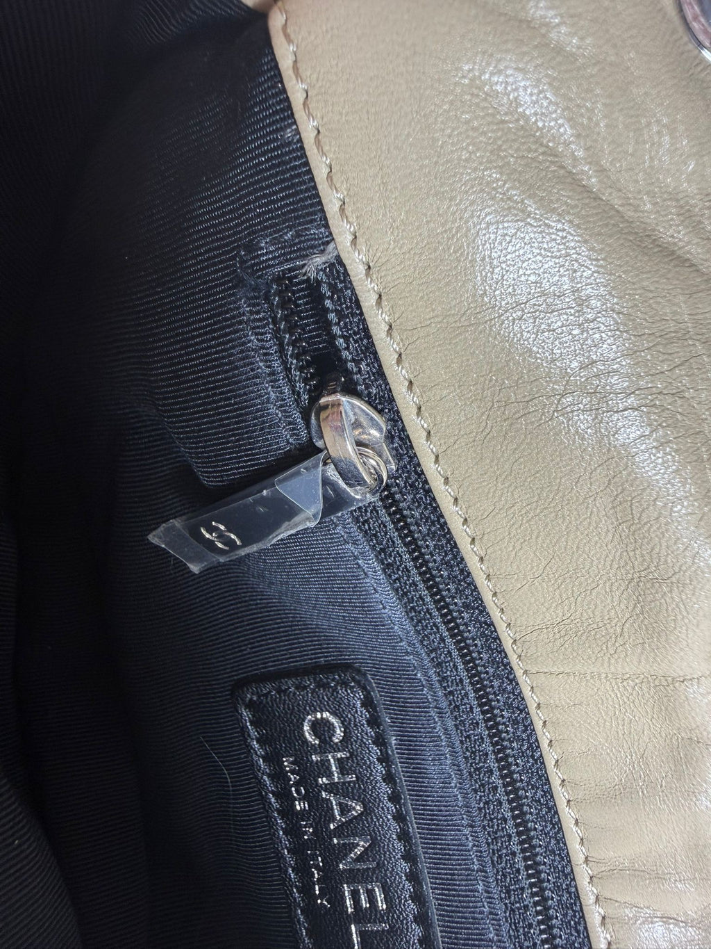 Chanel Woven Leather Shoulder Bag with Silver Hardware