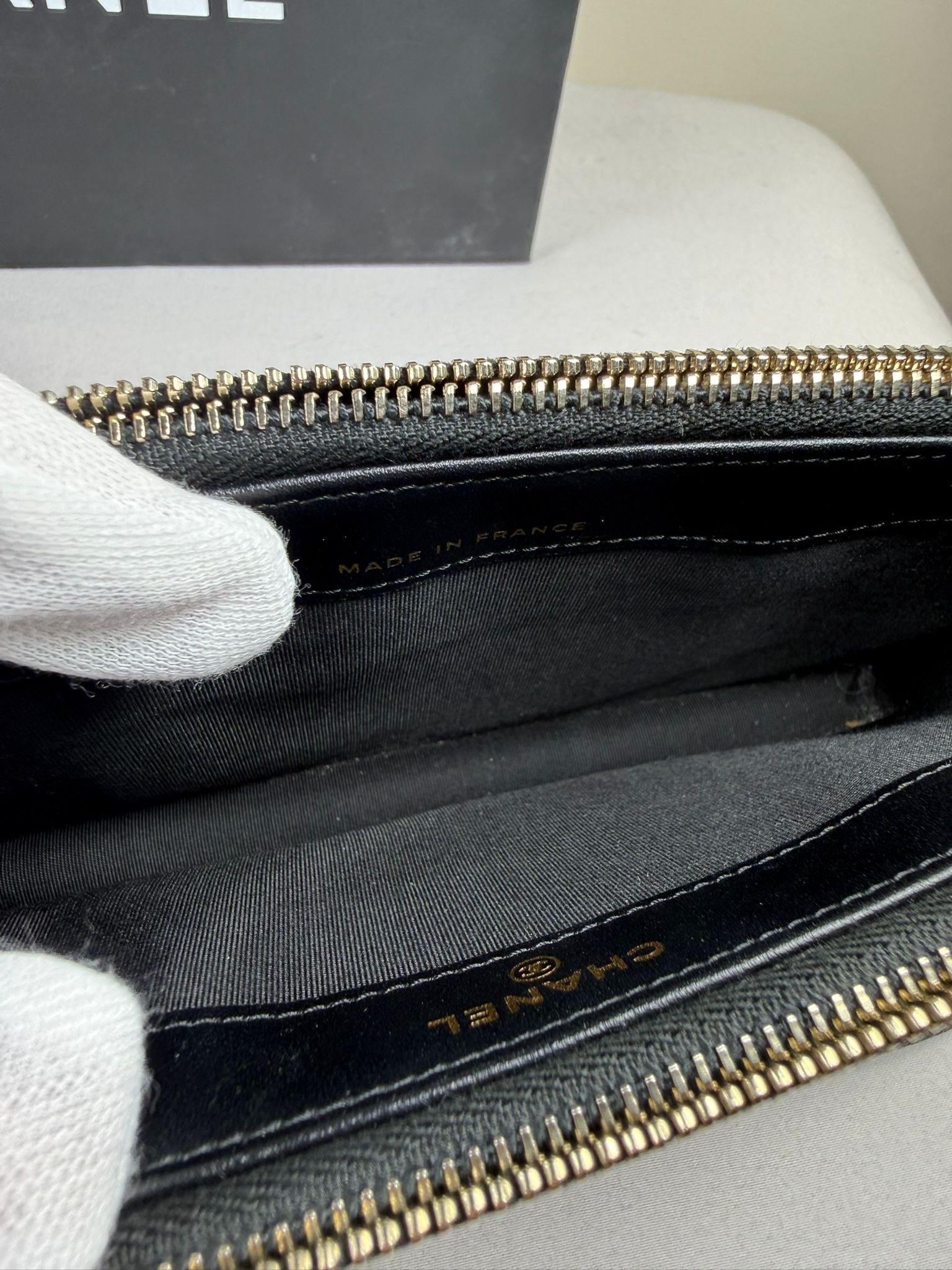 Chanel Boy WOC (Wallet On Chain) – Black Caviar Leather