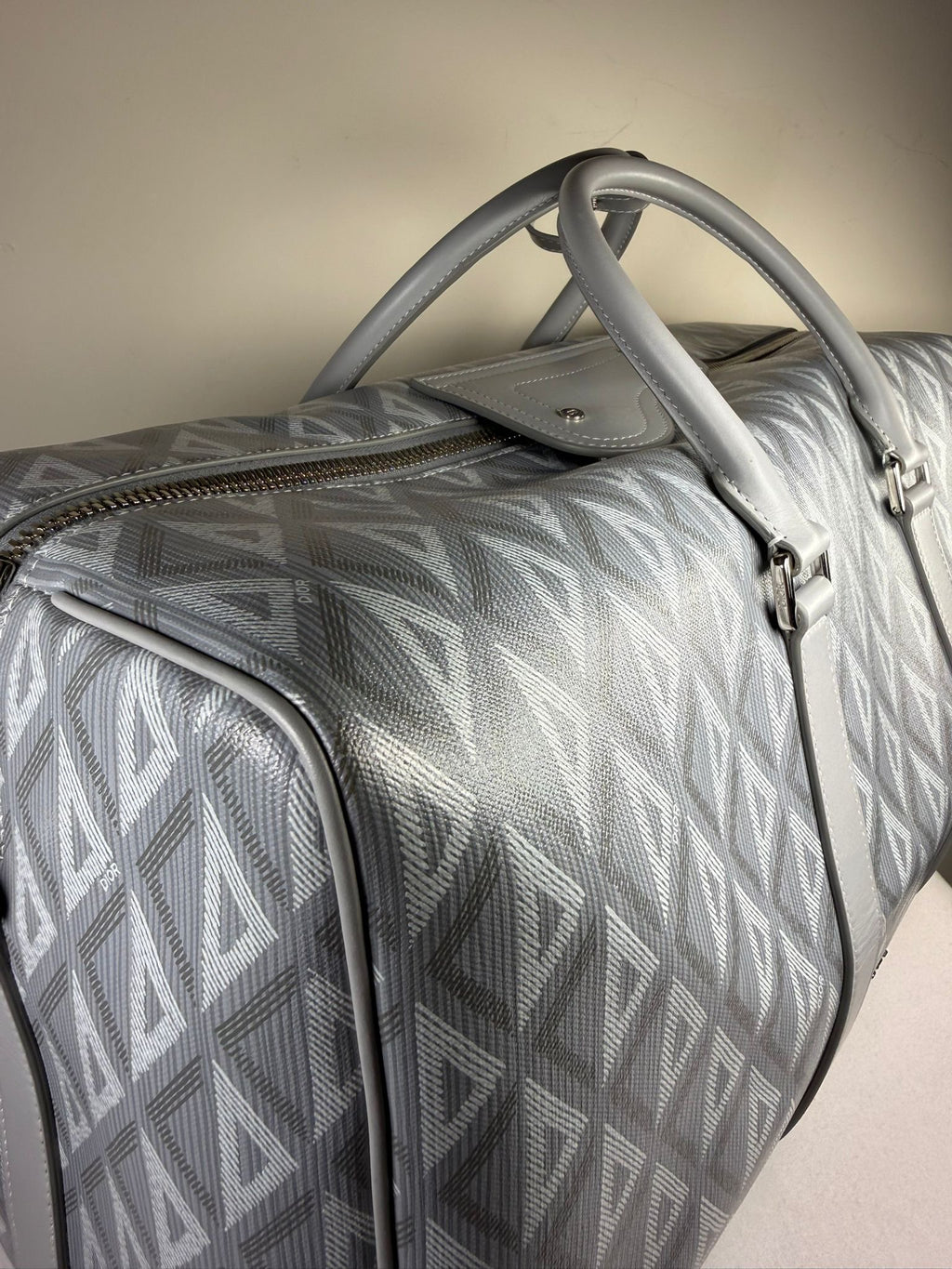 Dior Lingot Weekender Bag – Grey Oblique Canvas