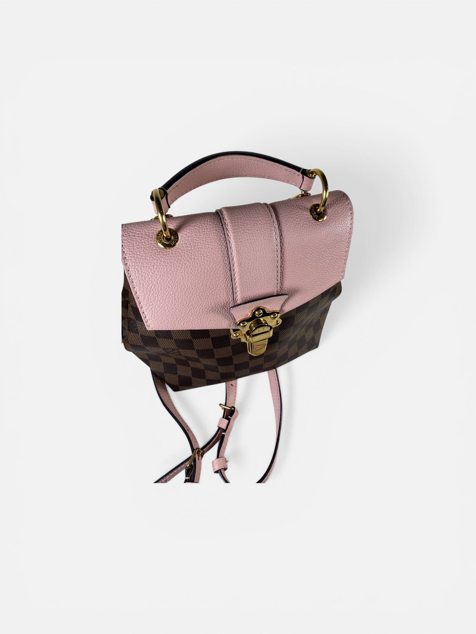Louis Vuitton Clapton Backpack – Damier Ebene with Rose Ballerine