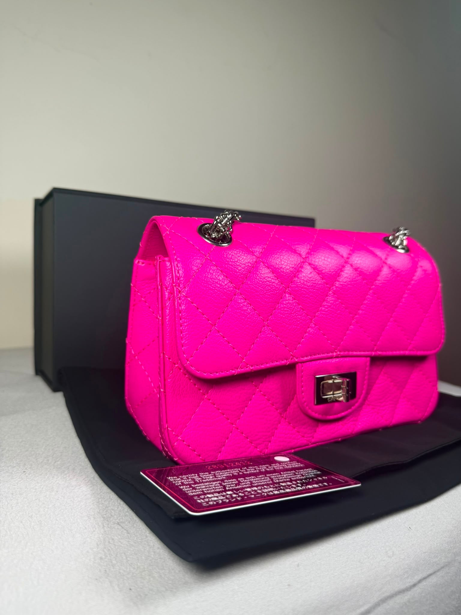 Authentic Chanel Classic Flap Bag – Hot Pink Caviar Leather