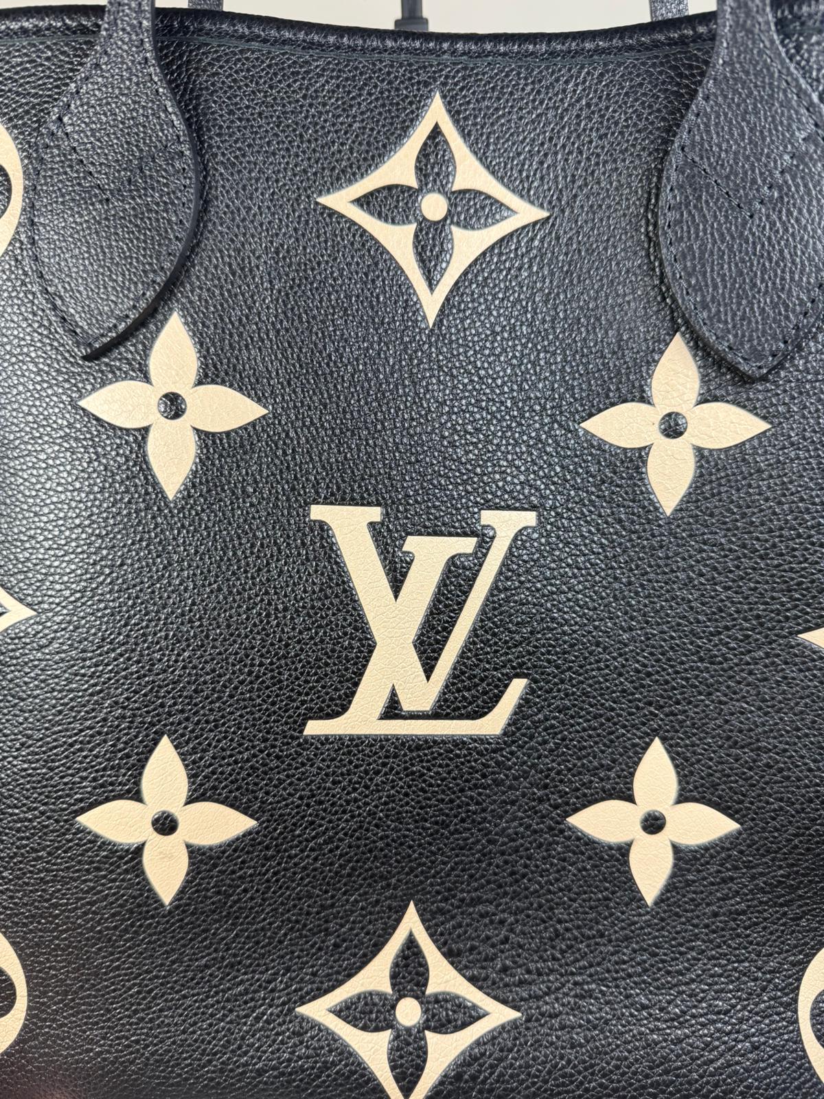 Louis Vuitton Neverfull MM Monogram Empreinte Giant – Black/Beige