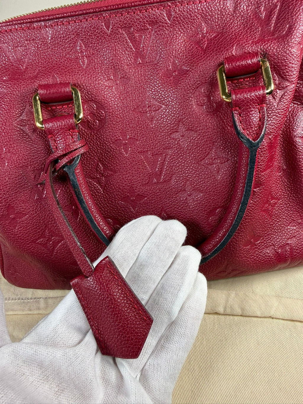 Louis Vuitton Speedy 25 – Empreinte Leather (Deep Red/Bordeaux)