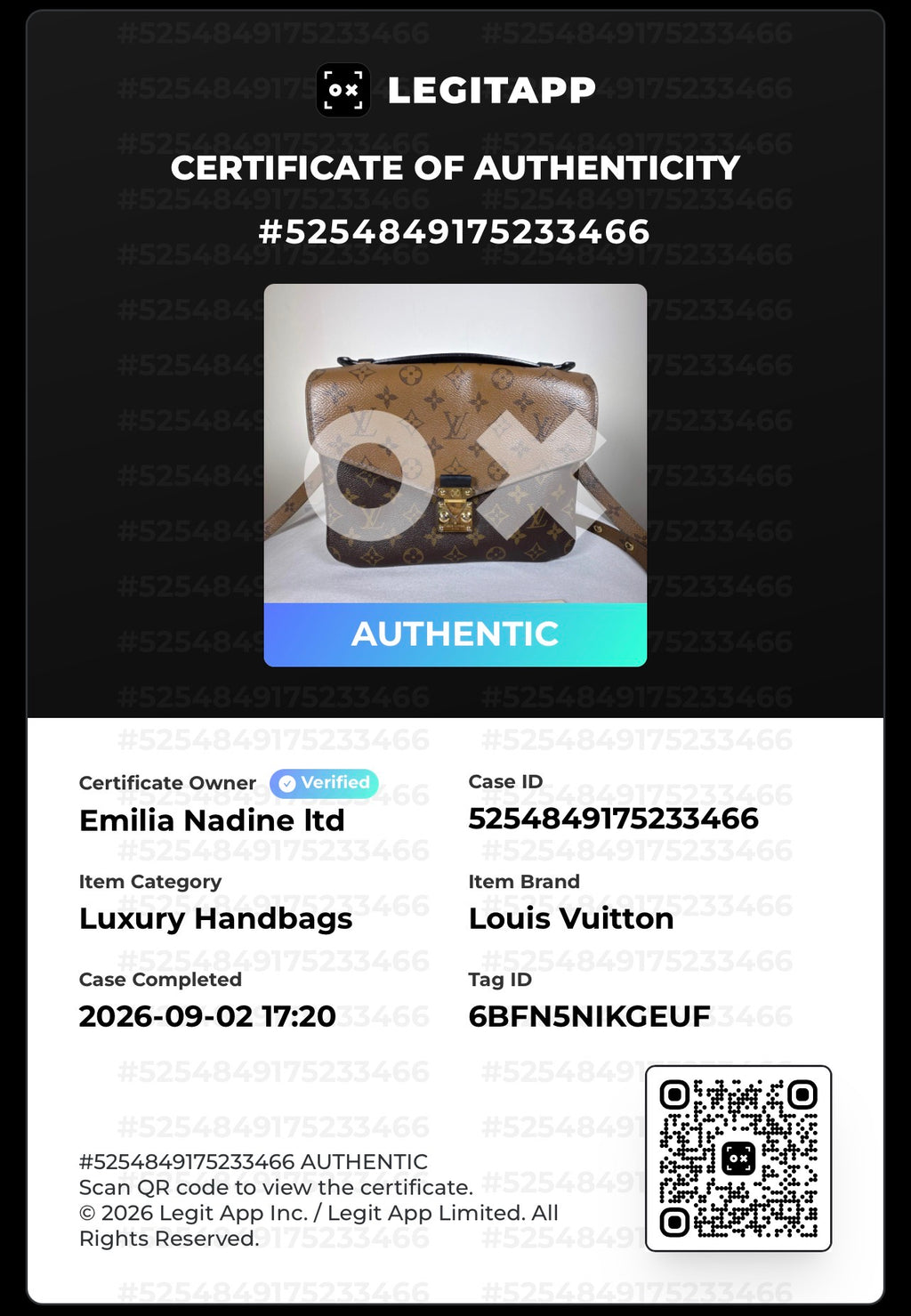 Louis Vuitton Pochette Métis Reverse Monogram