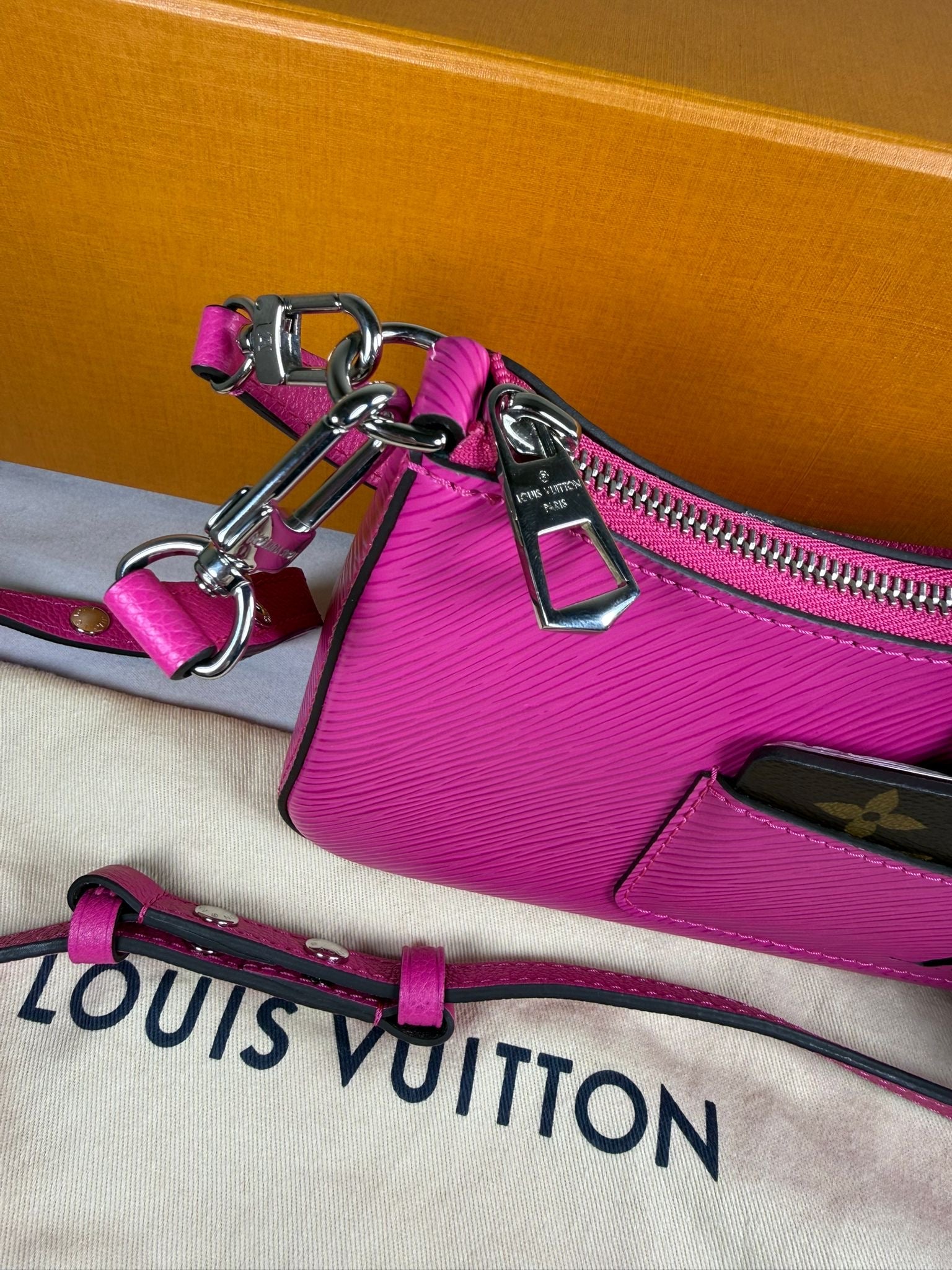 Louis Vuitton Marellini Pink Epi Leather Crossbody Bag