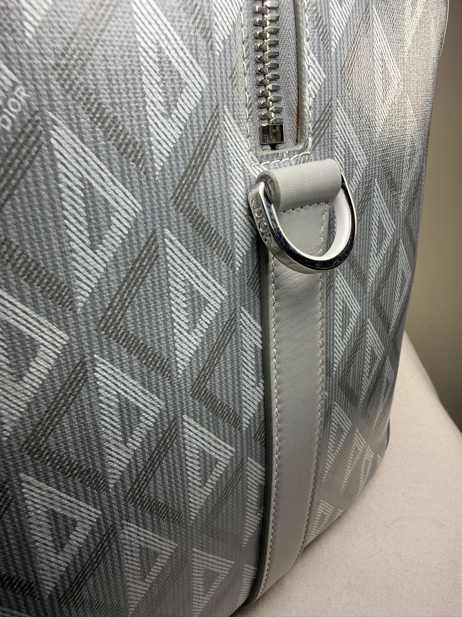 Dior Lingot Weekender Bag – Grey Oblique Canvas