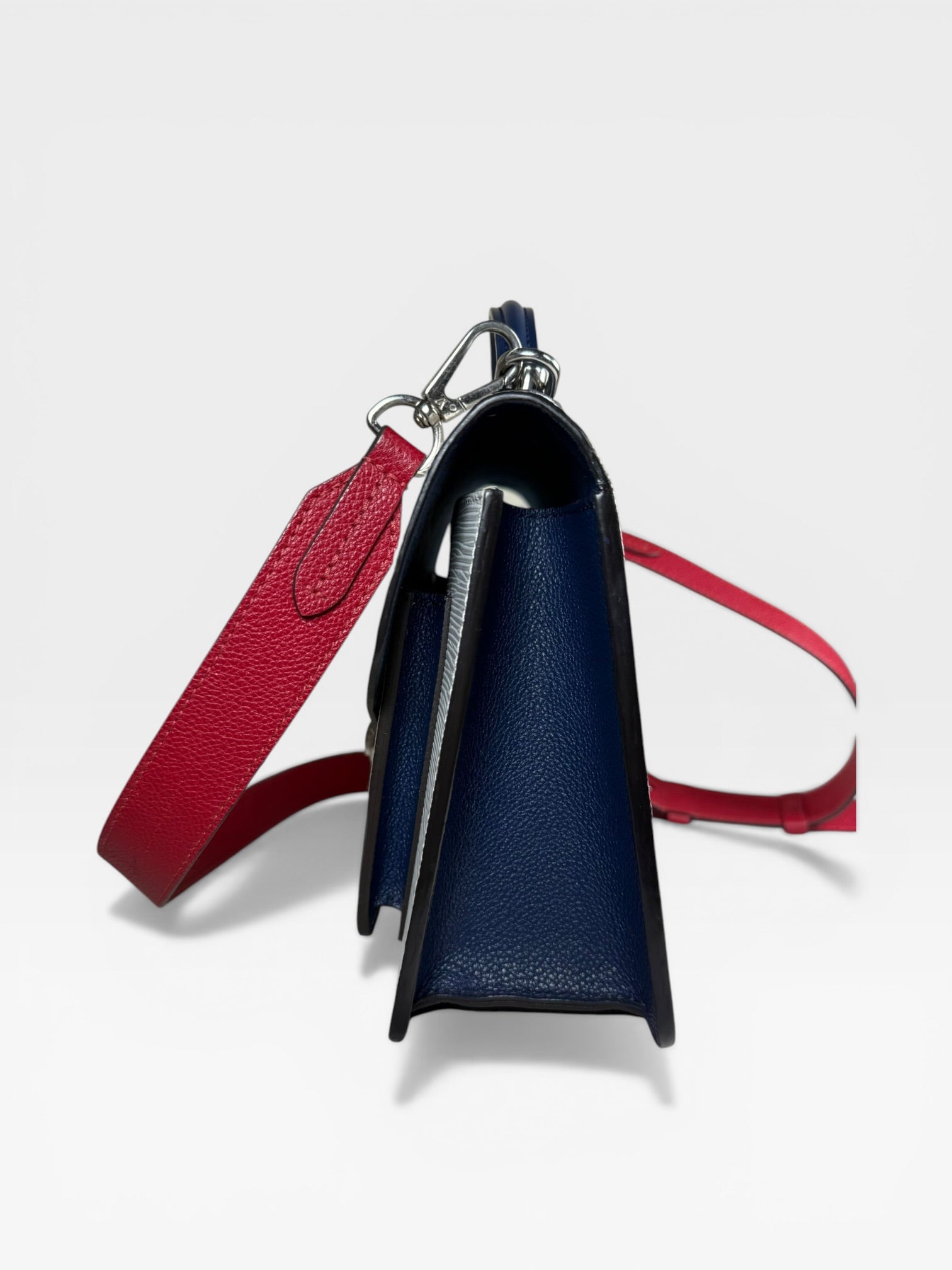 Louis Vuitton Neo Monceau BB – Epi Leather – White / Tricolour Strap – Silver Hardware