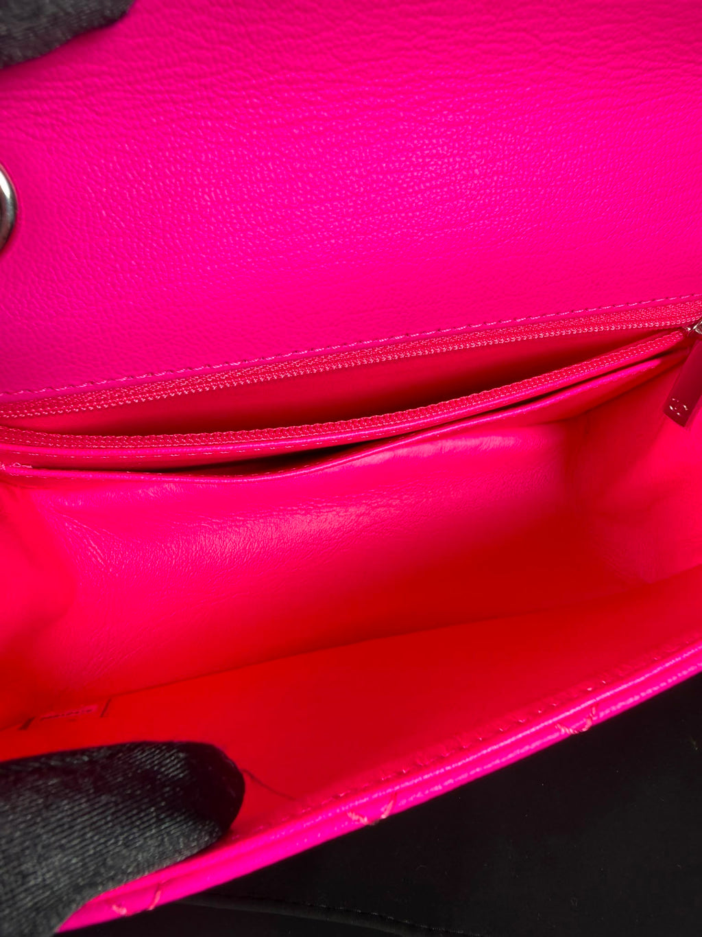 Authentic Chanel Classic Flap Bag – Hot Pink Caviar Leather