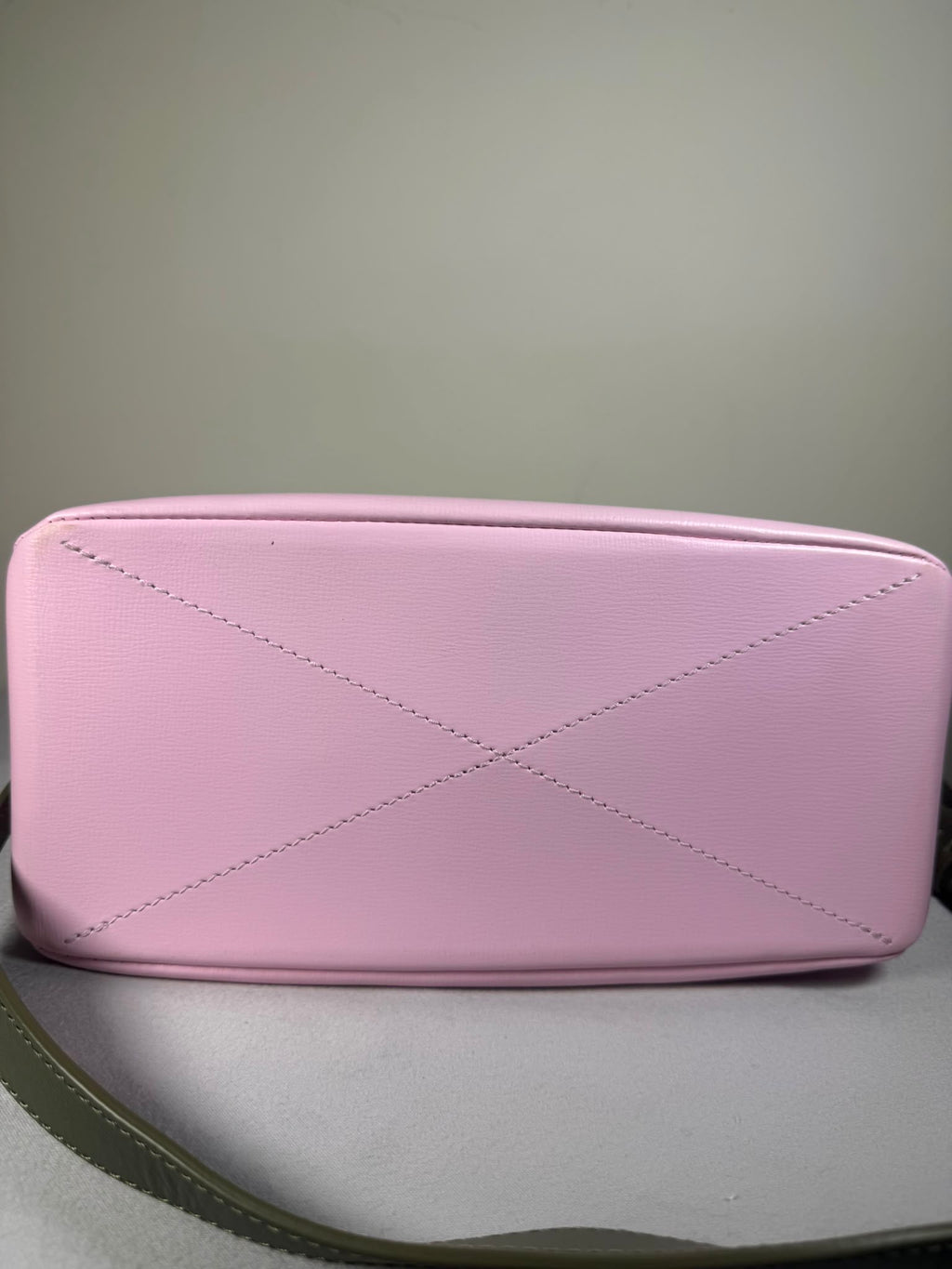 Louis Vuitton Pink & Khaki Leather Tote / Crossbody Bag