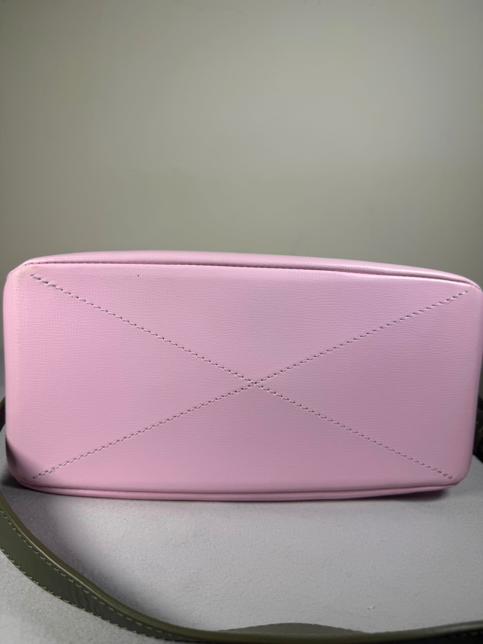 Louis Vuitton Pink & Khaki Leather Tote / Crossbody Bag