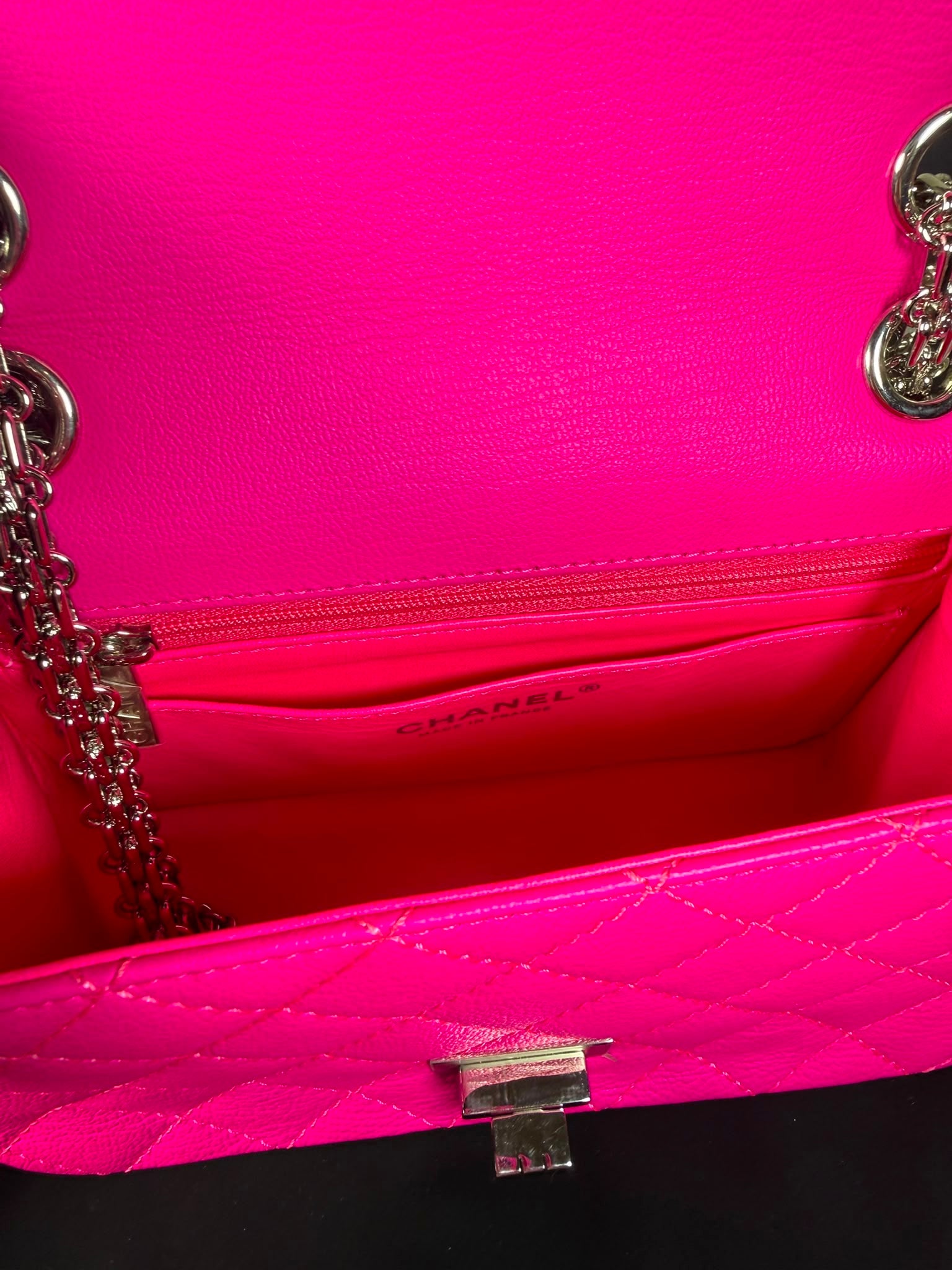 Authentic Chanel Classic Flap Bag – Hot Pink Caviar Leather