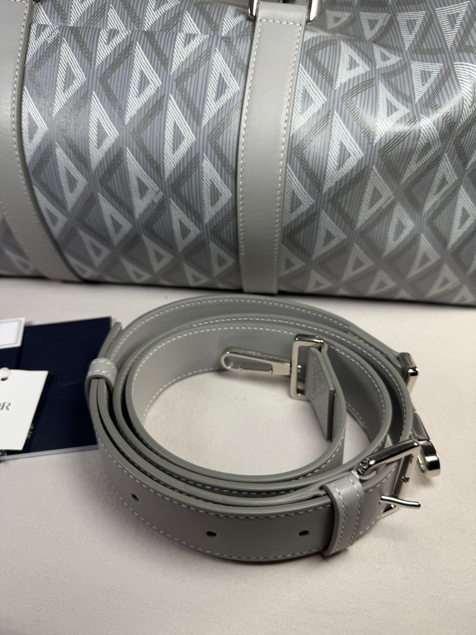 Dior Lingot Weekender Bag – Grey Oblique Canvas