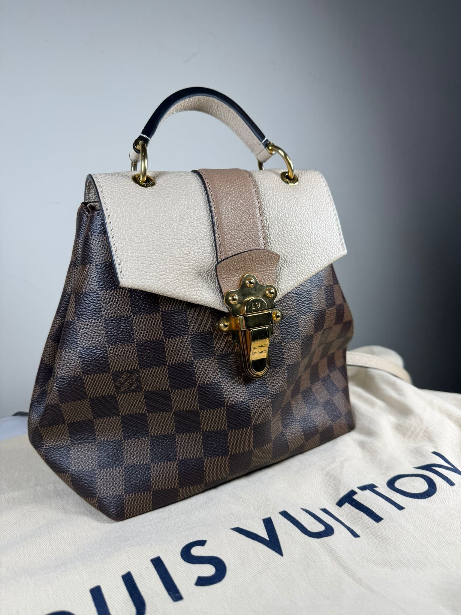 Louis Vuitton Clapton Backpack in Damier Ebene