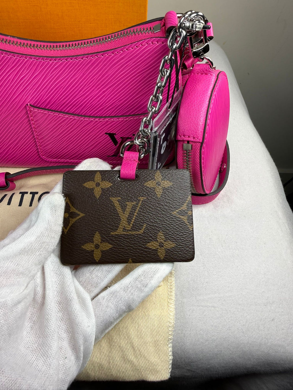 Louis Vuitton Marellini Pink Epi Leather Crossbody Bag