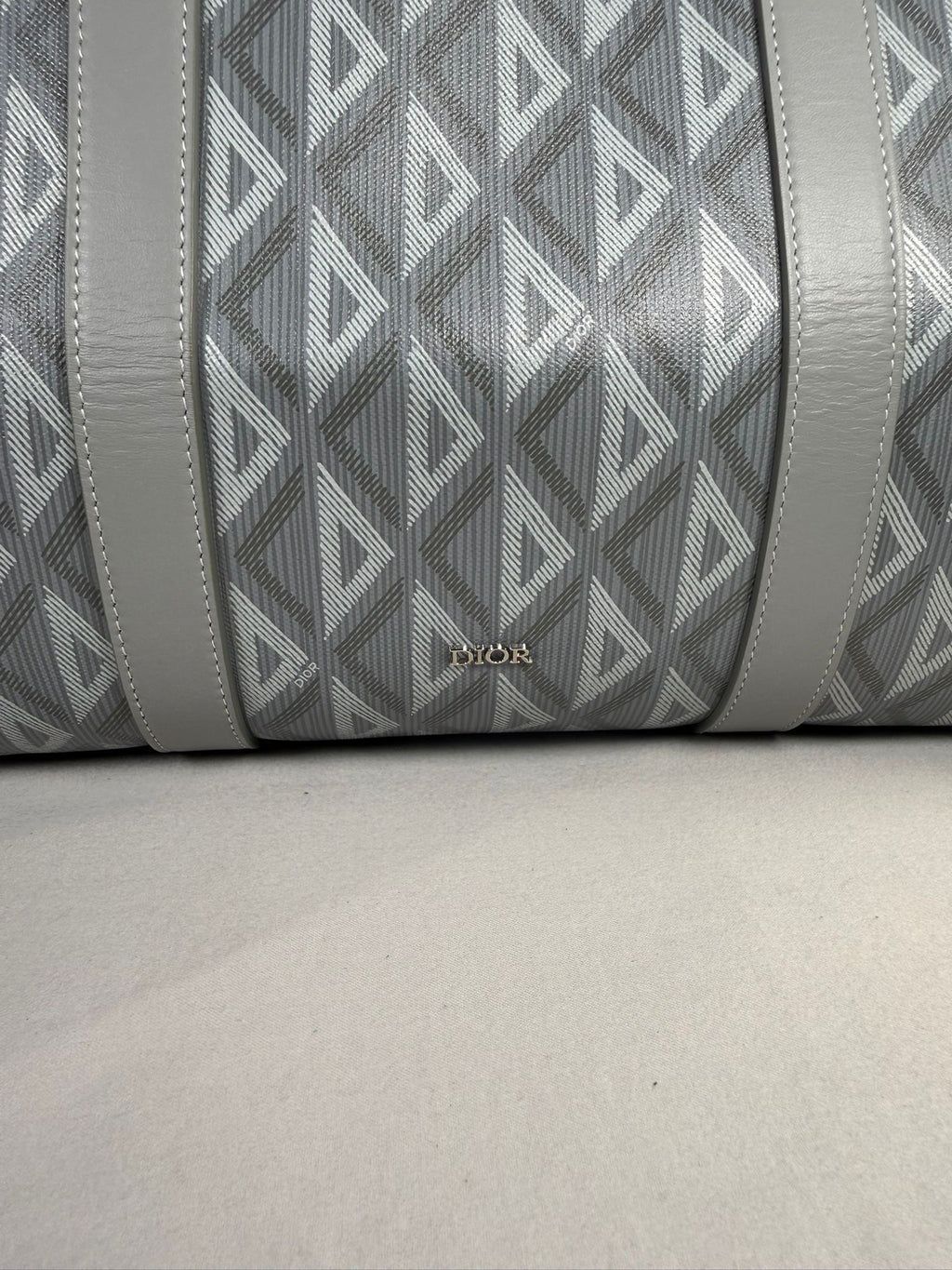 Dior Lingot Weekender Bag – Grey Oblique Canvas