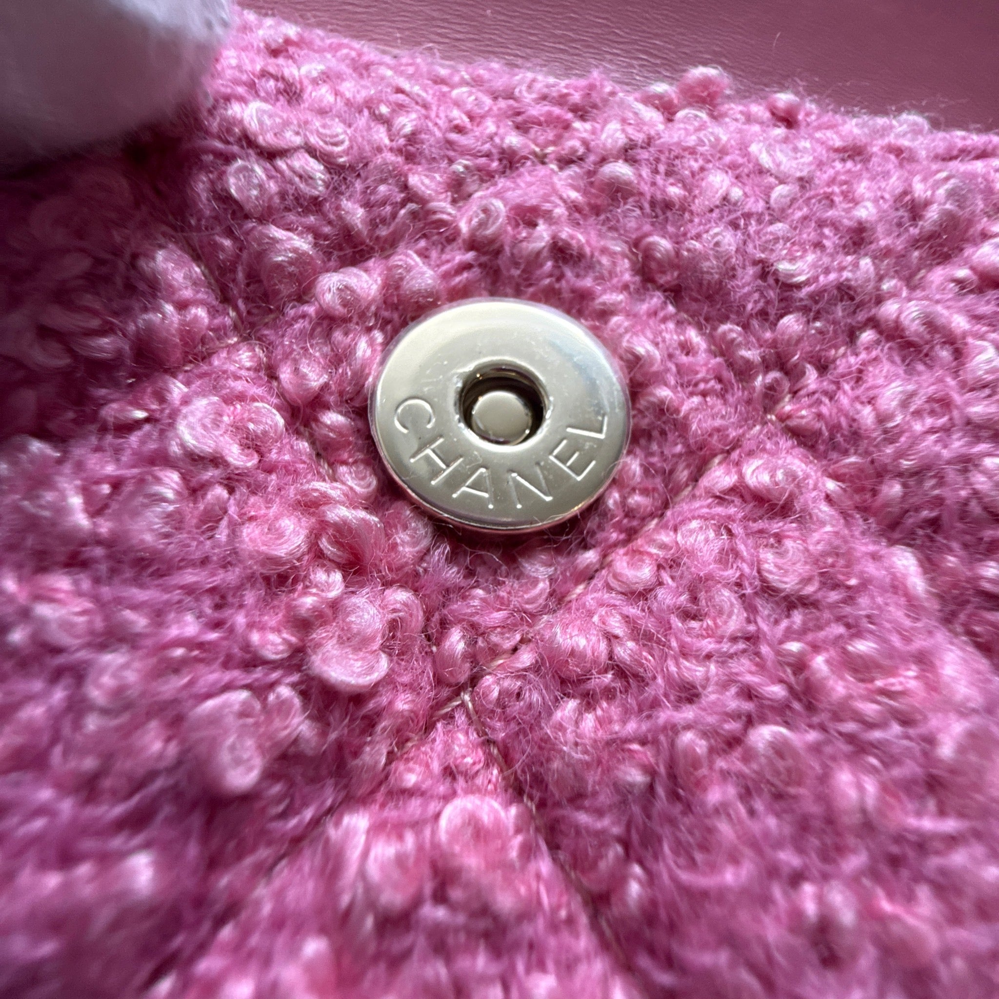 Chanel Pink Mini Tweed Flap Bag