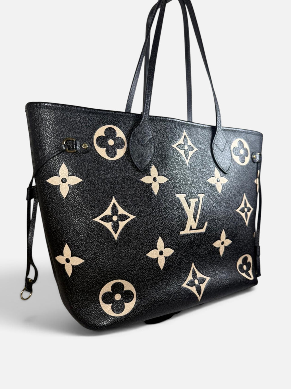 Louis Vuitton Neverfull MM Monogram Empreinte Giant – Black/Beige