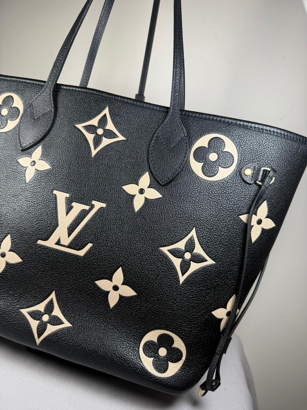 Louis Vuitton Neverfull MM Monogram Empreinte Giant – Black/Beige